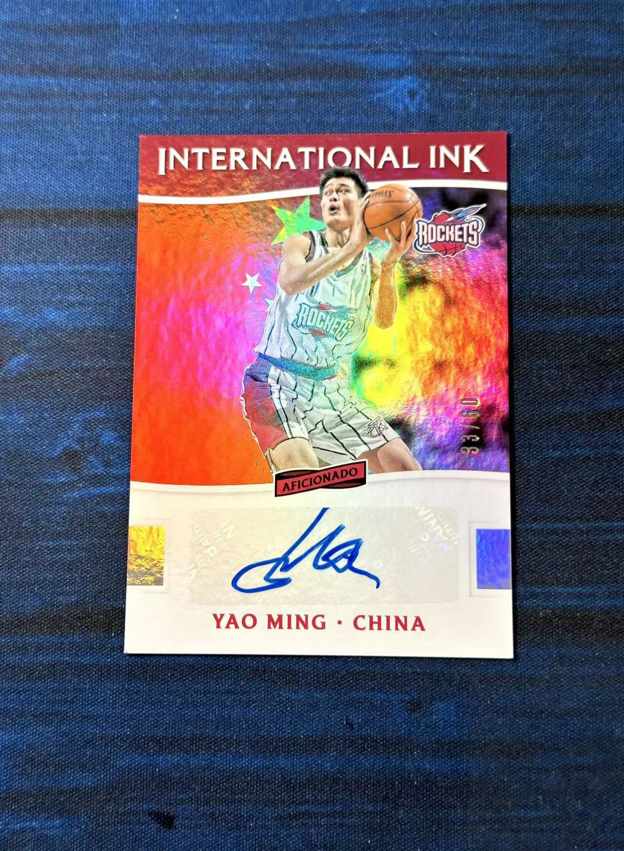 Basketball 姚明 Yao Ming 签字 签名 60编 折射 AFICIONADO 很有实力 超帅 表现很好 值得收藏 瑕疵如图 ...