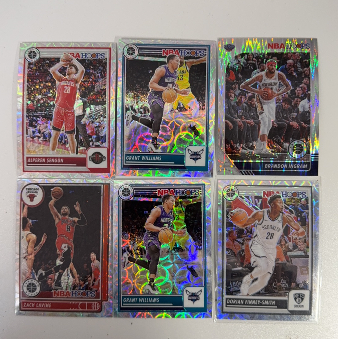 【免费代卖】6张 打包 lot HOOPS 折射 英格拉姆 拉文 申京 马刺 骑士 勇士 湖人 火箭 独行侠 魔术 值得收藏!!