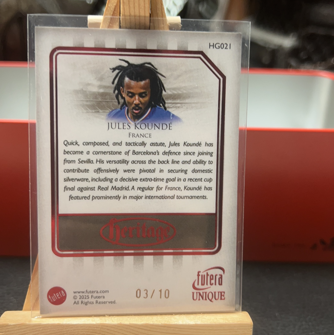 【SY代卖sy0500-可累积-瑕疵看图】2025 Futera Unique 福特拉 JULES KOUNDE 法国 孔德 10编