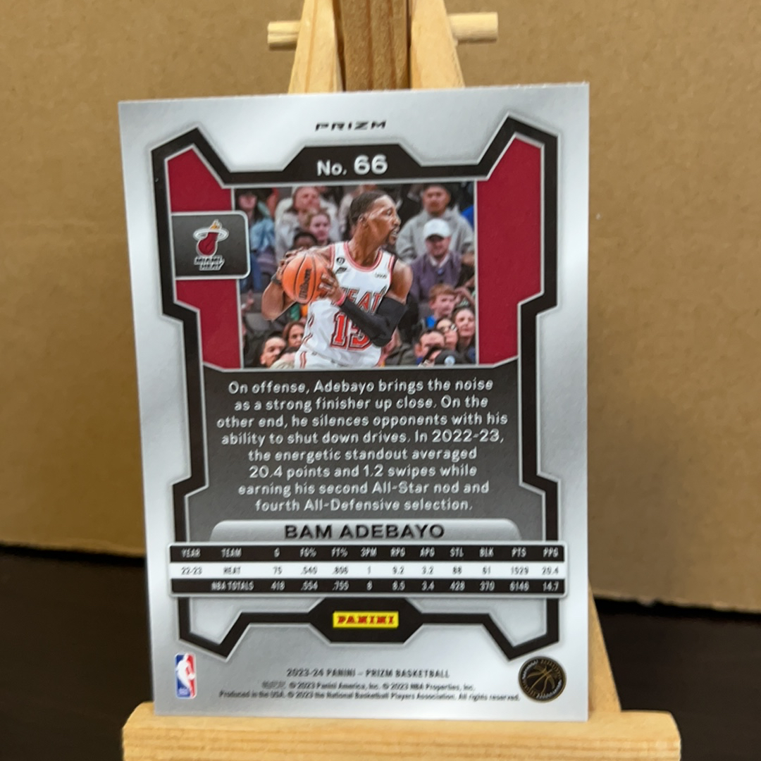2023-24 Panini Prizm Bam Adebayo 巴姆 阿德巴约 热火 绿折 pz 折射 prizm系列 卡品如图 值得收藏 凑套必备!免费代卖!