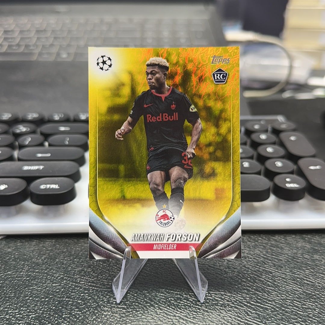 2024 Topps ucc Amankwah Forson RC 【鸡叔拍卖】福森 福尔森 萨尔茨堡红牛 新秀 36/50编 黄玉折 折射 碧玉 欧冠 微瑕如图 kiy