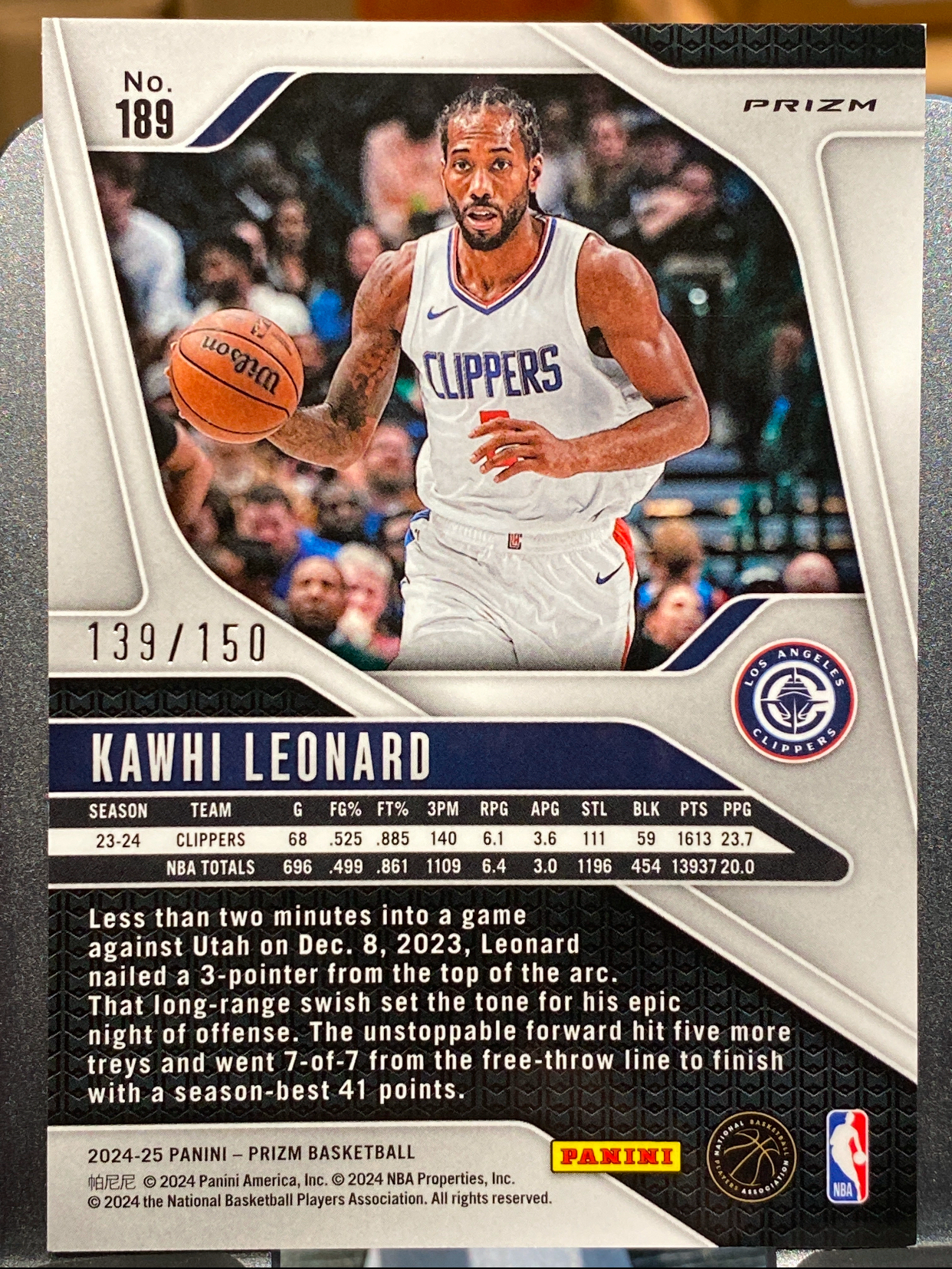 2024-25 【靓星代拍】 Prizm Kawhi Leonard Pz工厂盒 潘多拉折 139/150编 科怀伦纳德 卡哇伊 马刺 快船 卡品如图 专收凑套必备 #马