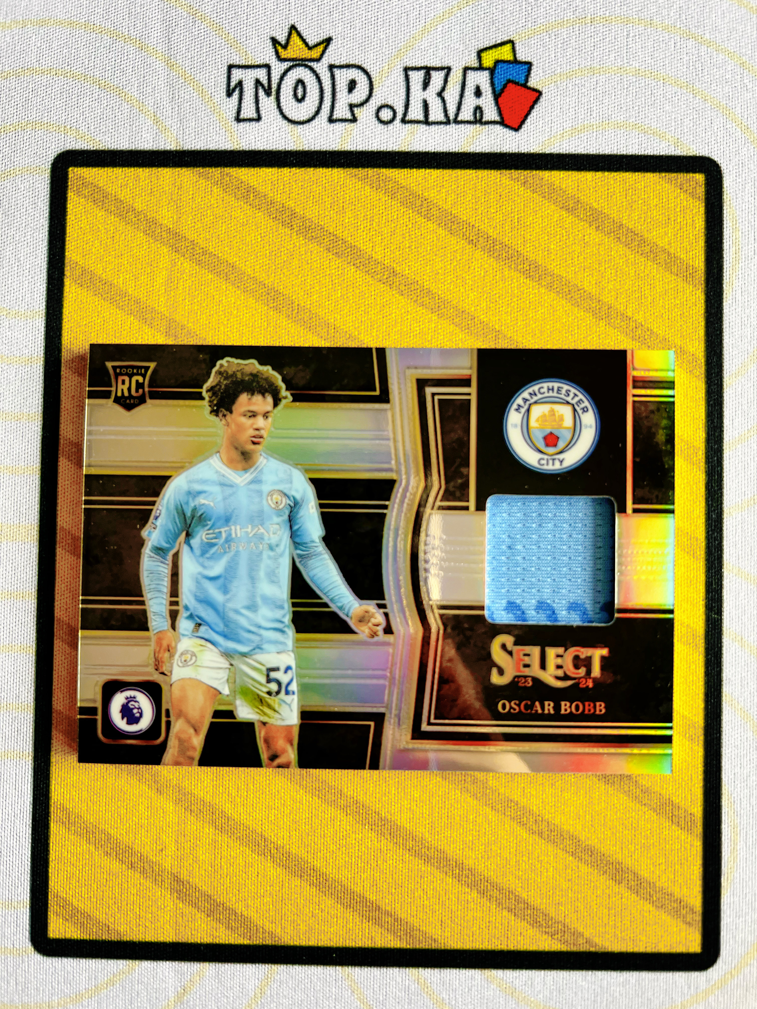 【顶尖卡社】2023-24 Panini Select Oscar Bobb RC 奥斯卡 鲍勃 英超 银折 新秀 小窗 球衣 物料 曼城 详情看描述 卡品如图【Esc】