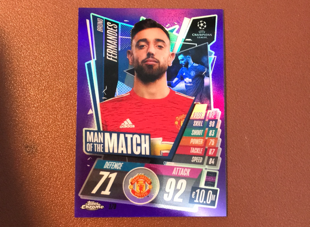 2021-22 Topps Match Attax Bruno Fernandes B费 299编 罕见 卡品如图 一天一快递不累计B432