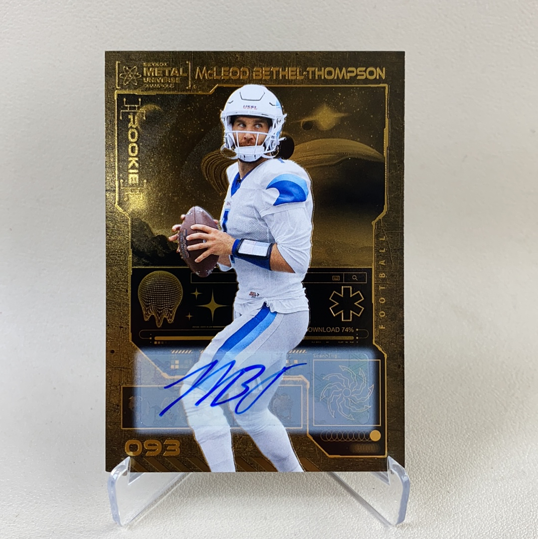 【弈卡代拍】2023 SkyBox METAL UNIVERSE CHAMPIONS 综合体育 低编 签字签名 贴签 美式橄榄球 麦克劳德 贝瑟尔 汤普森 23/25编 品相如图 凑套必备 坦总