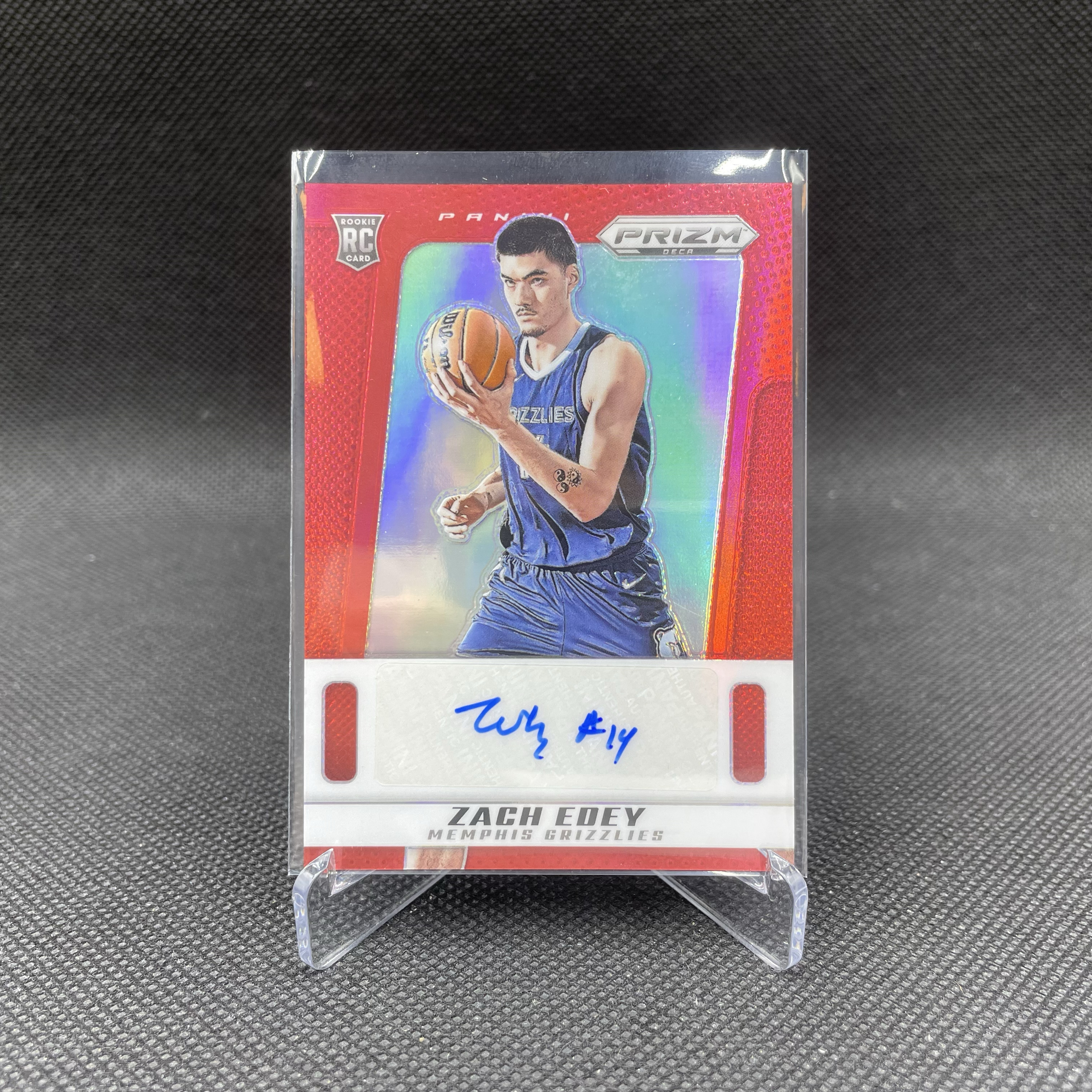 2024-25 Panini Prizm Deca Zach Edey RC 次年复刻 灰熊 新秀 扎克 伊迪 埃迪 周志豪 36/99编 签字 背号签 红折 莫兰特队友 潜力大热 品墨如图 Yo