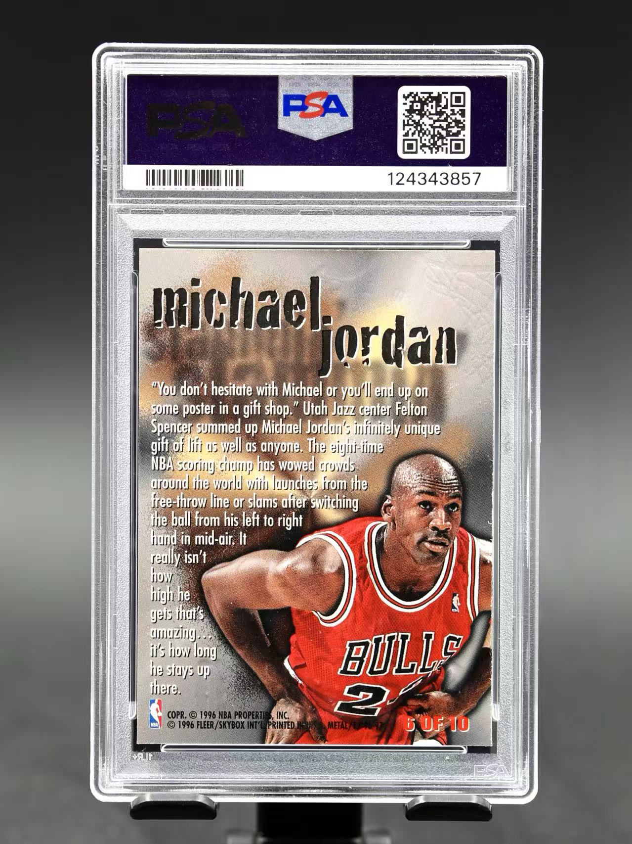 1996-97 Fleer Metal Michael Jordan 【无界代卖】公牛 迈克尔 乔丹 飞人 篮球之神 Steel Slammin‘ 经典老特 老卡高分不易 PSA8 幽灵