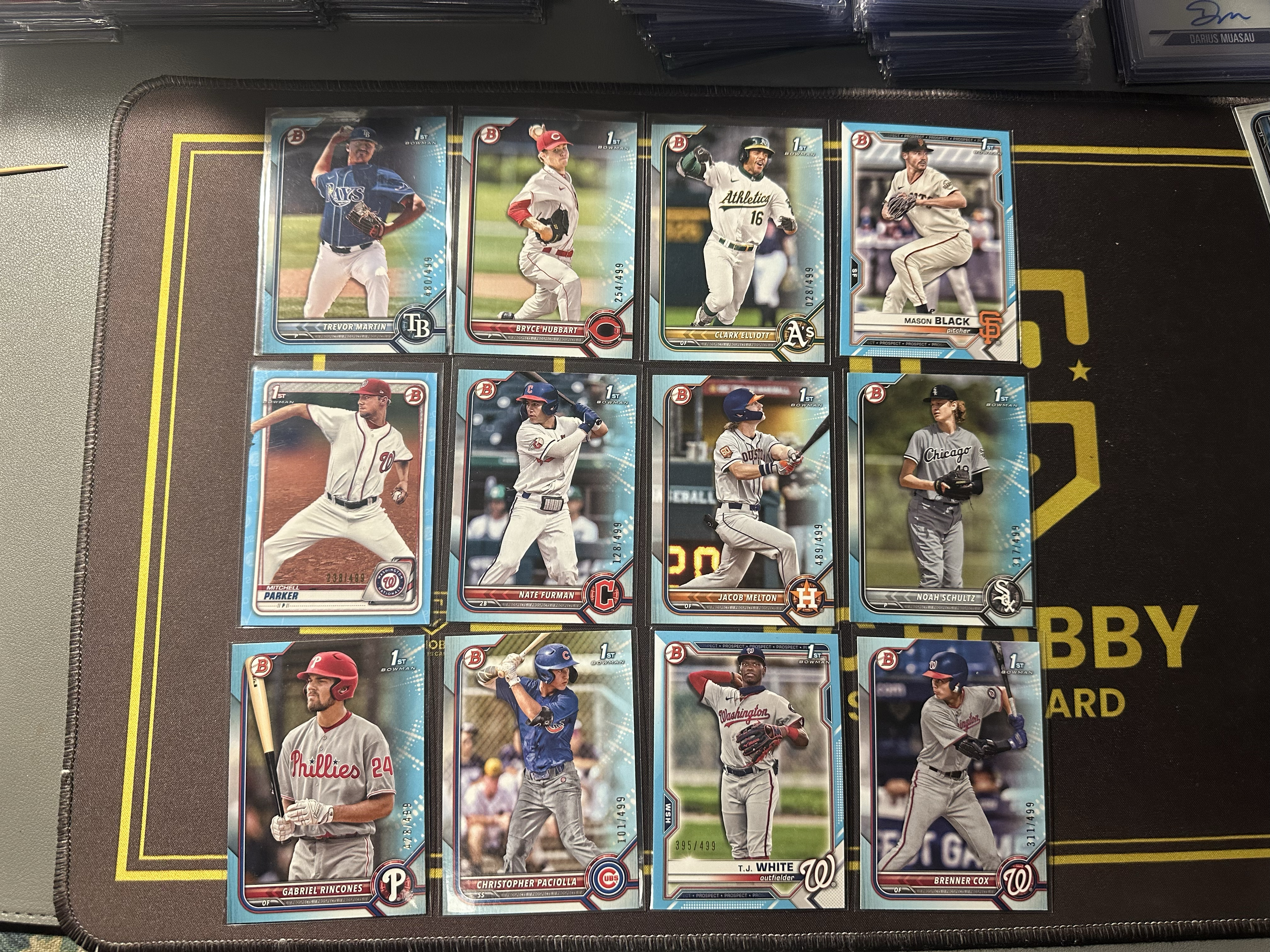 【主演出卡】topps bowman 系列 1st 纸卡 lot 带编 篮版 Nate,Paciolla,Jacob,Cox ,Noah,Black,Clark,Bryce 等好人/199编