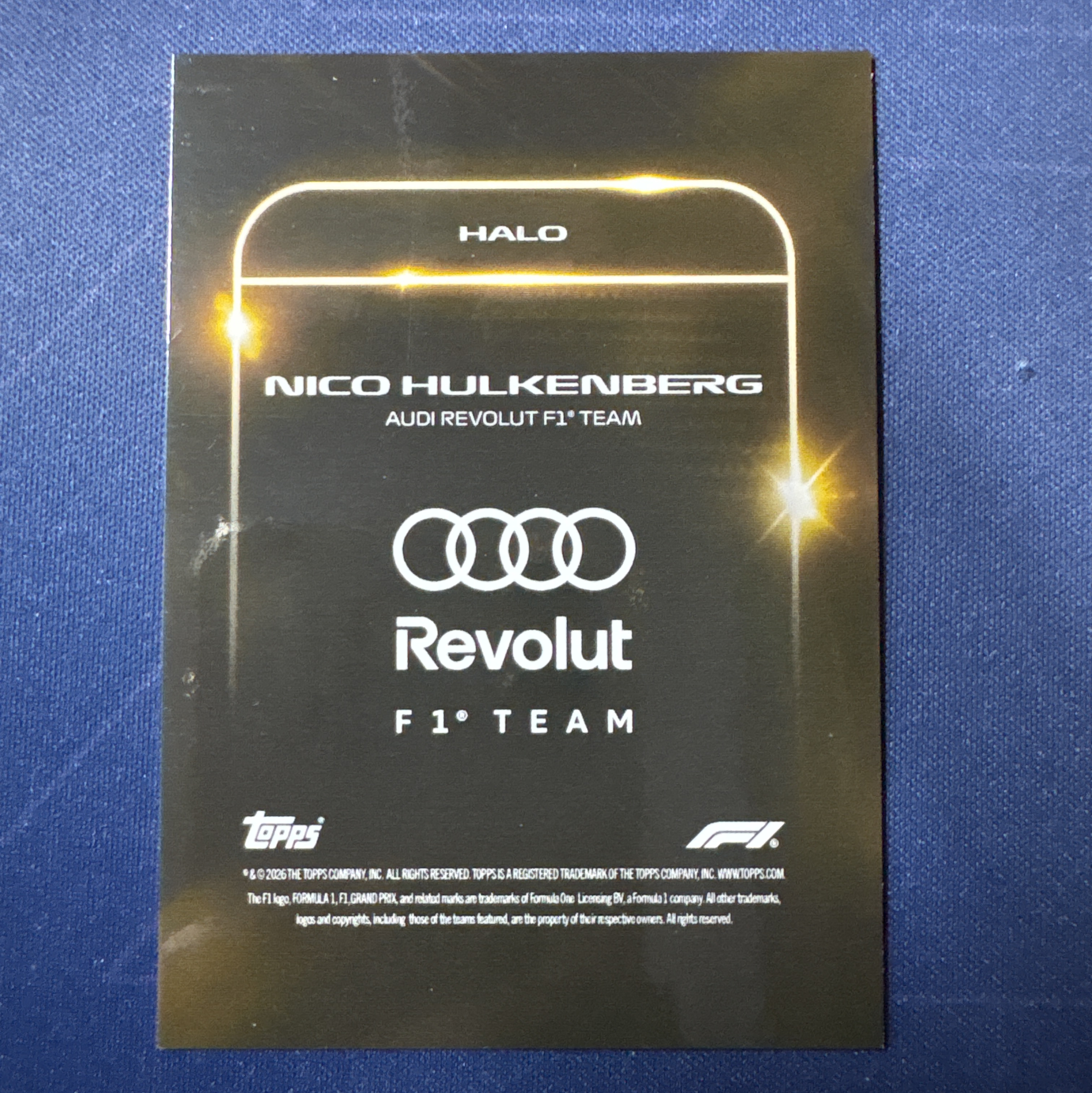 2026 Topps Lights Out Nico Hulkenberg 【爆爆代卖】F1 熄灯 尼科 霍肯博格 29/50编 低编 金折 奥迪车队 Halo 光环特卡 卡品如图 专收必备 #冷哥