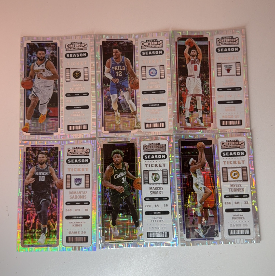 【免费代卖】6张打包 lot 球票 穆雷 斯玛特 拉文 特纳 等 迷宫折 折射 值得收藏!!