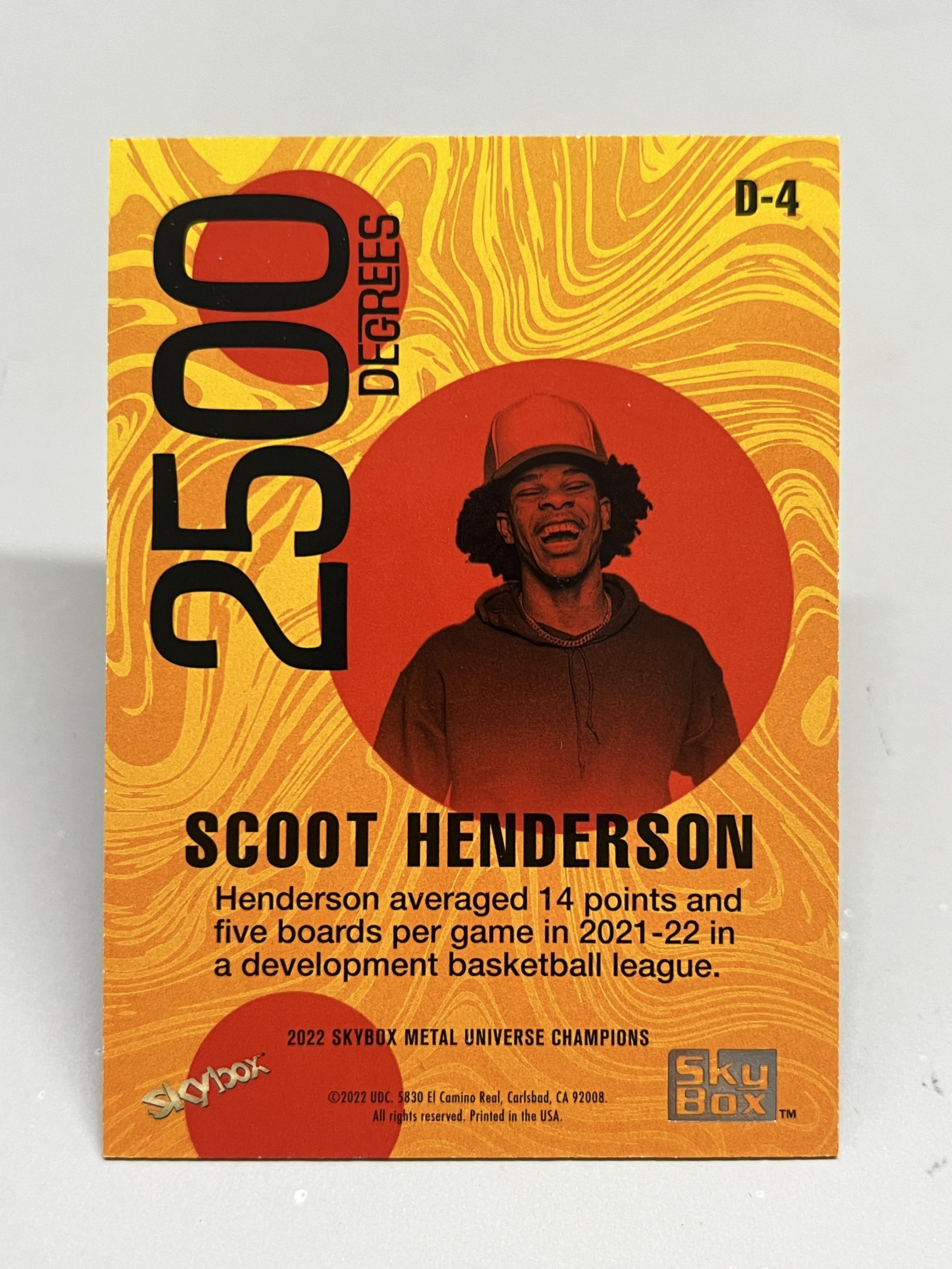 2022 SkyBox Metal Universe Champions Scoot Henderson【挂机拍卖】亨德森 金属宇宙冠军 奖章 特卡 橙折 收藏 凑套 卡品如图