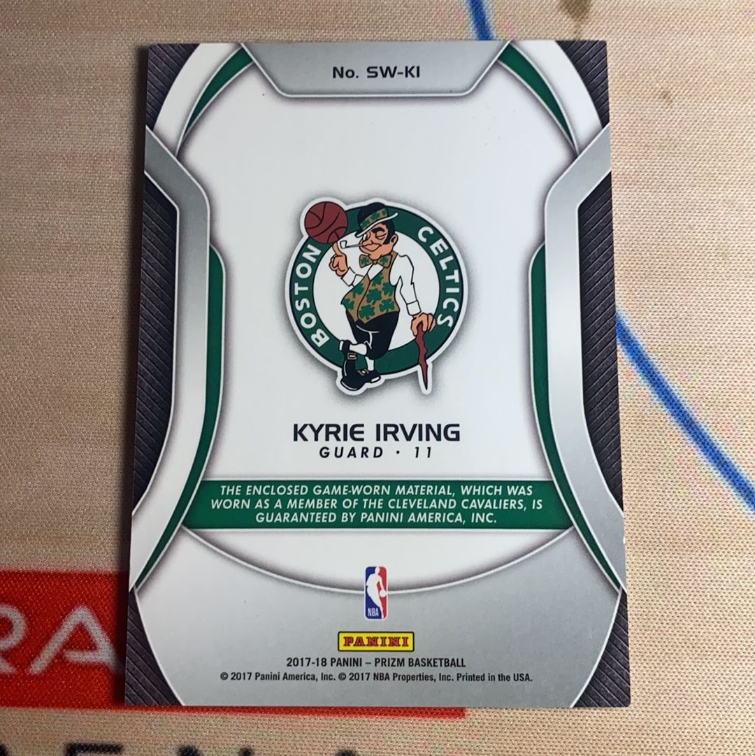 2017-18 Panini Prizm Kyrie Irving 欧文 欧神仙 Sensational Swatches 落场球衣切割割 凯尔特人选图 卡品如图 凑套必备