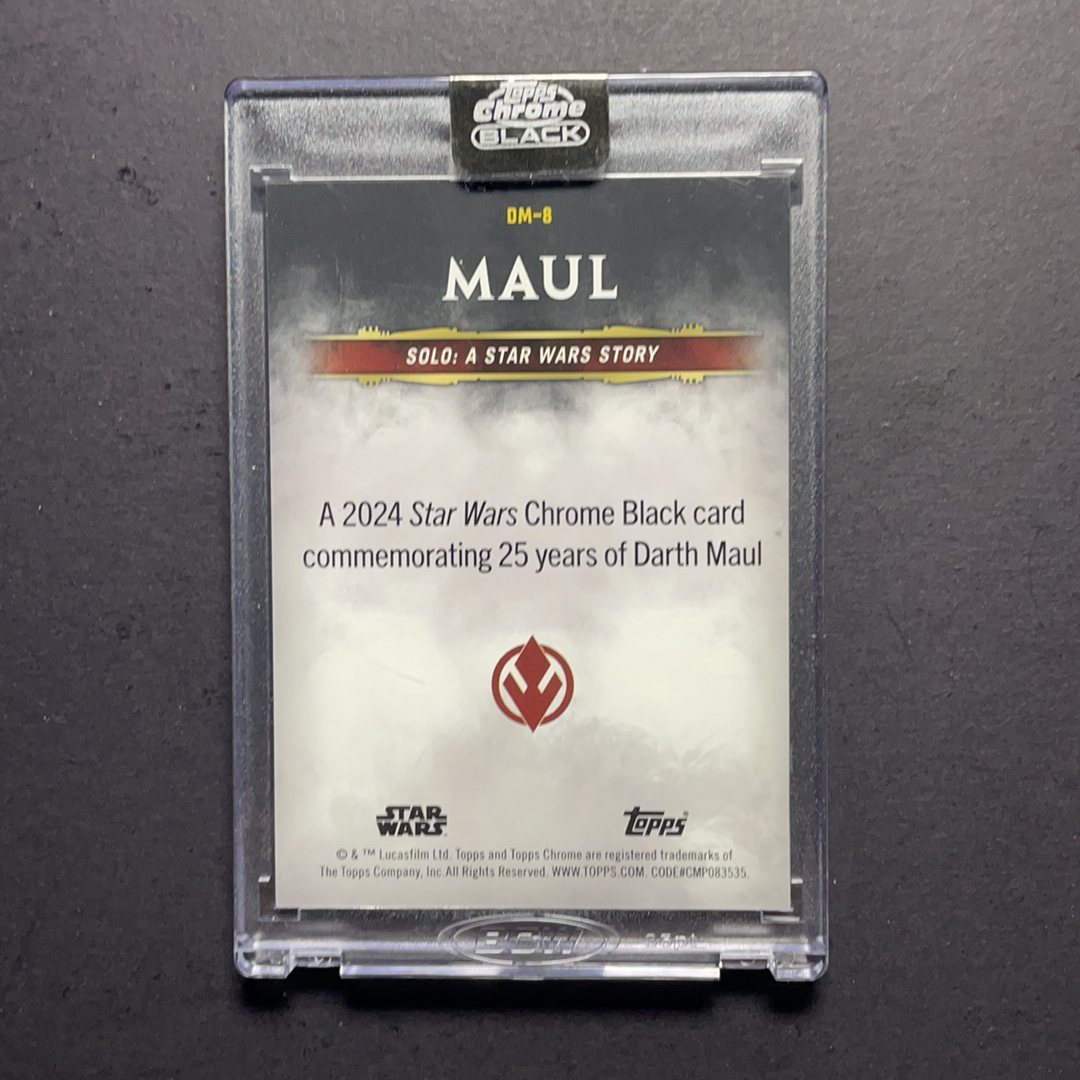 2025 Topps Star Wars 星球大战 达斯摩尔25周年纪念特卡 比例插放原封砖特卡 序号如图2 2024 Topps Chrome星战影视Black黑盒系列