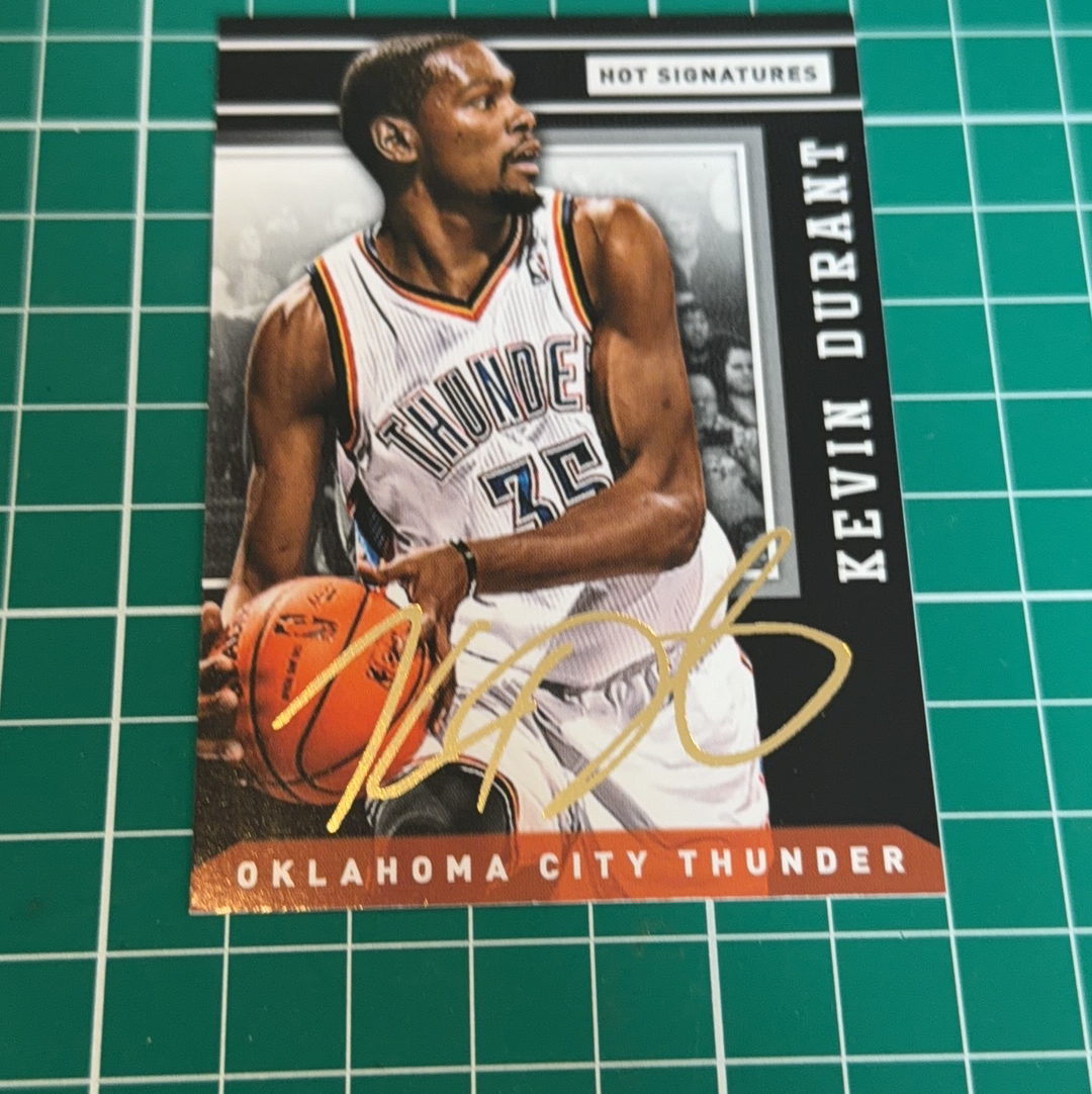 2014-15 Panini Americana Kevin Durant S.p.a.凯文杜兰特 死神 KD 金签卡 签名 签字 烫金印签 十年老卡 绝版卡 稀有大比例 折痕 压痕