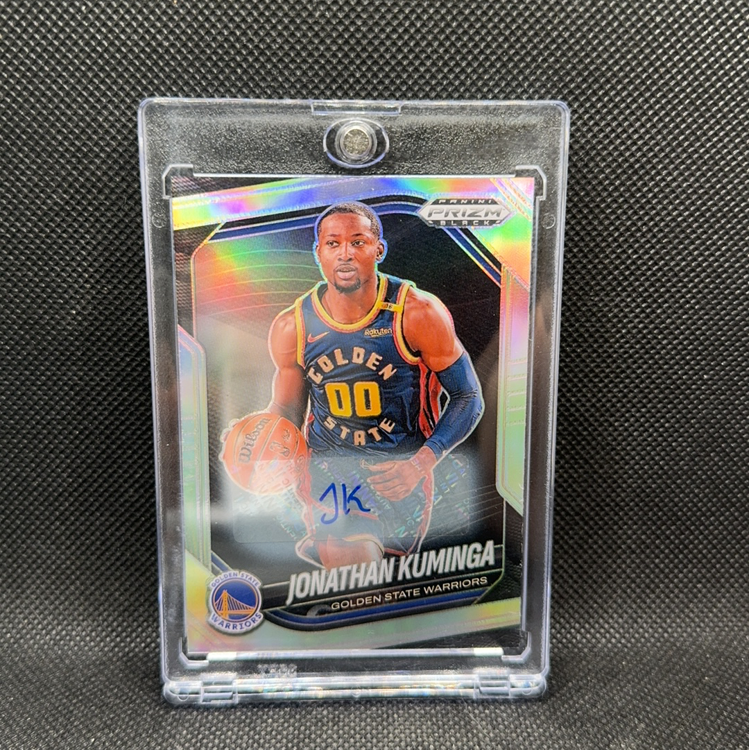 【Roseee代卖】2024-25 Panini Prizm Black Jonathan Kuminga 勇士 库明加 银折 折射 签字 jeff