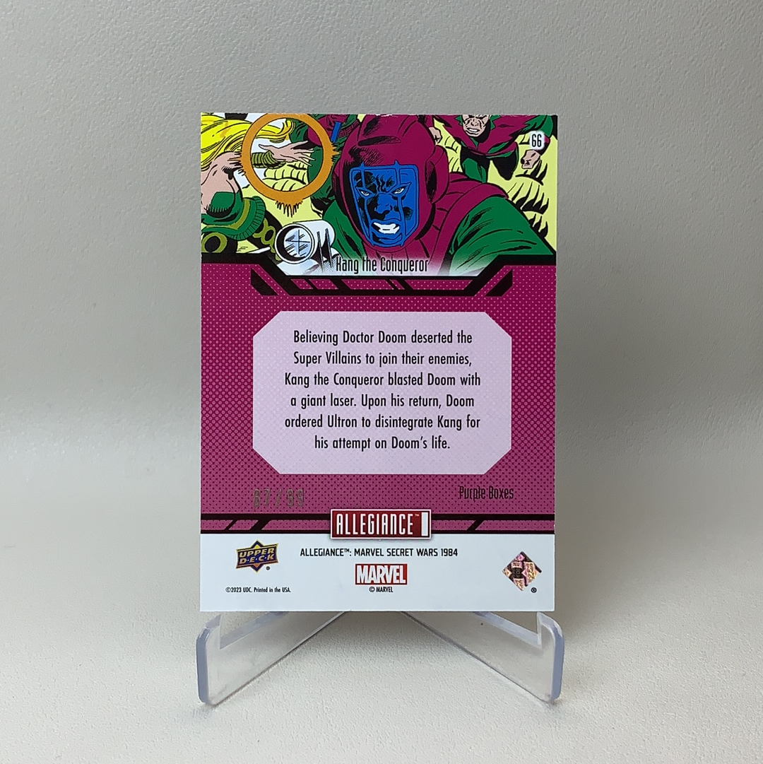 【弈卡代拍】2023 Upper Deck Marvel漫威 Secret Wars 秘密战争 紫折 折射 征服者康 Kang the Conqueror 87/99编 品相如图 凑套必备 真帕杰洛