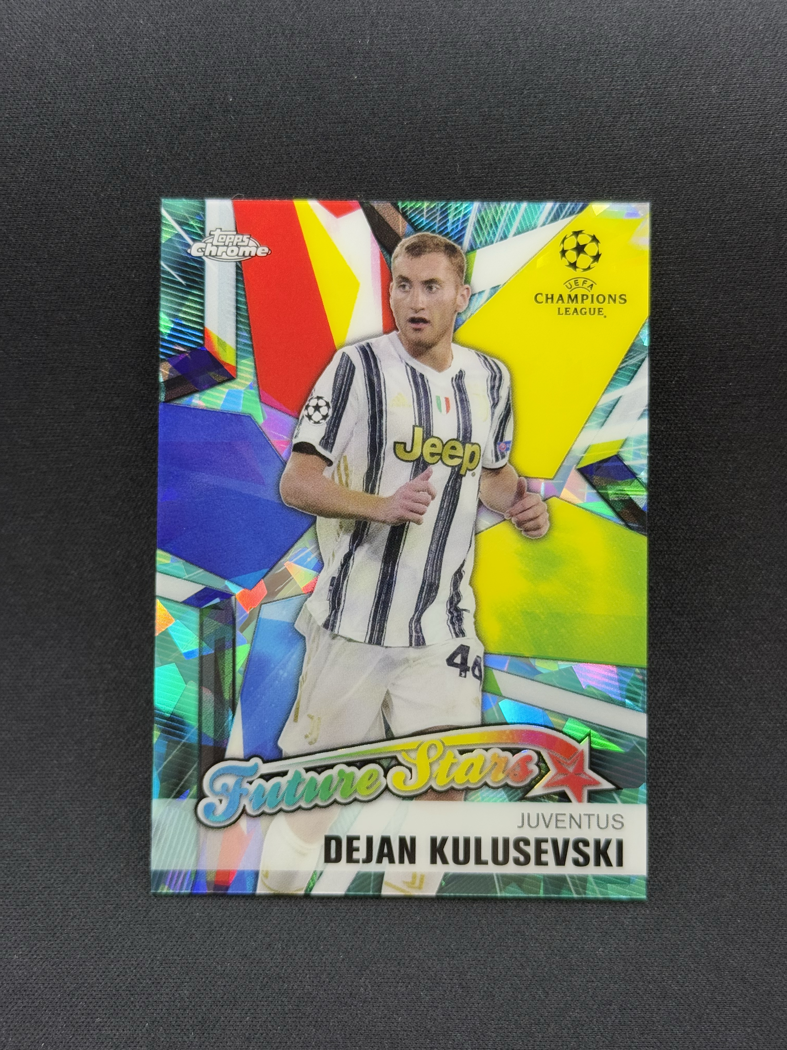 2019-20 Topps Chrome Dejan Kulusevski 【小贝代拍】元年 欧冠 蓝宝石 尤文 库卢塞夫斯基 未来之星特卡绿碎冰折 150编 卡品如图 拍前看描述 H EW