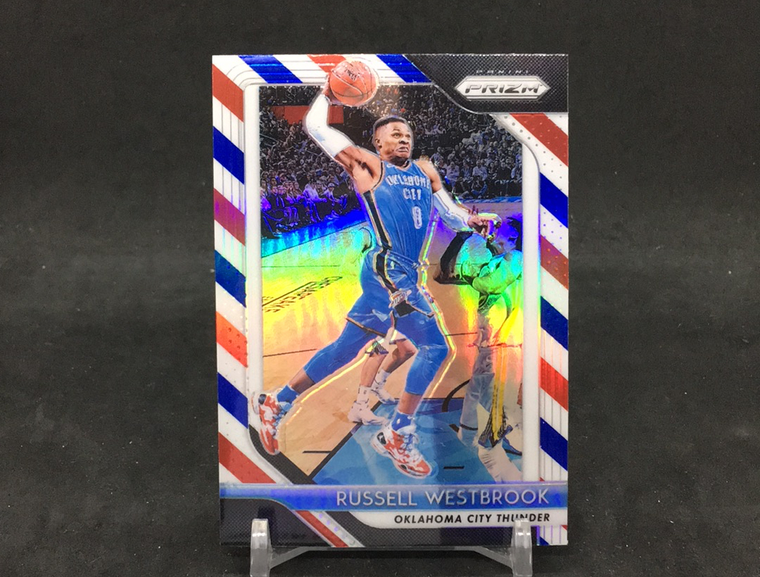 【DC拍卖】12.08 PANINI PRIZM 三色折 雷霆队全明星后卫 联盟历史三双王 威少 拉塞尔 威斯布鲁克 凑彩虹必备