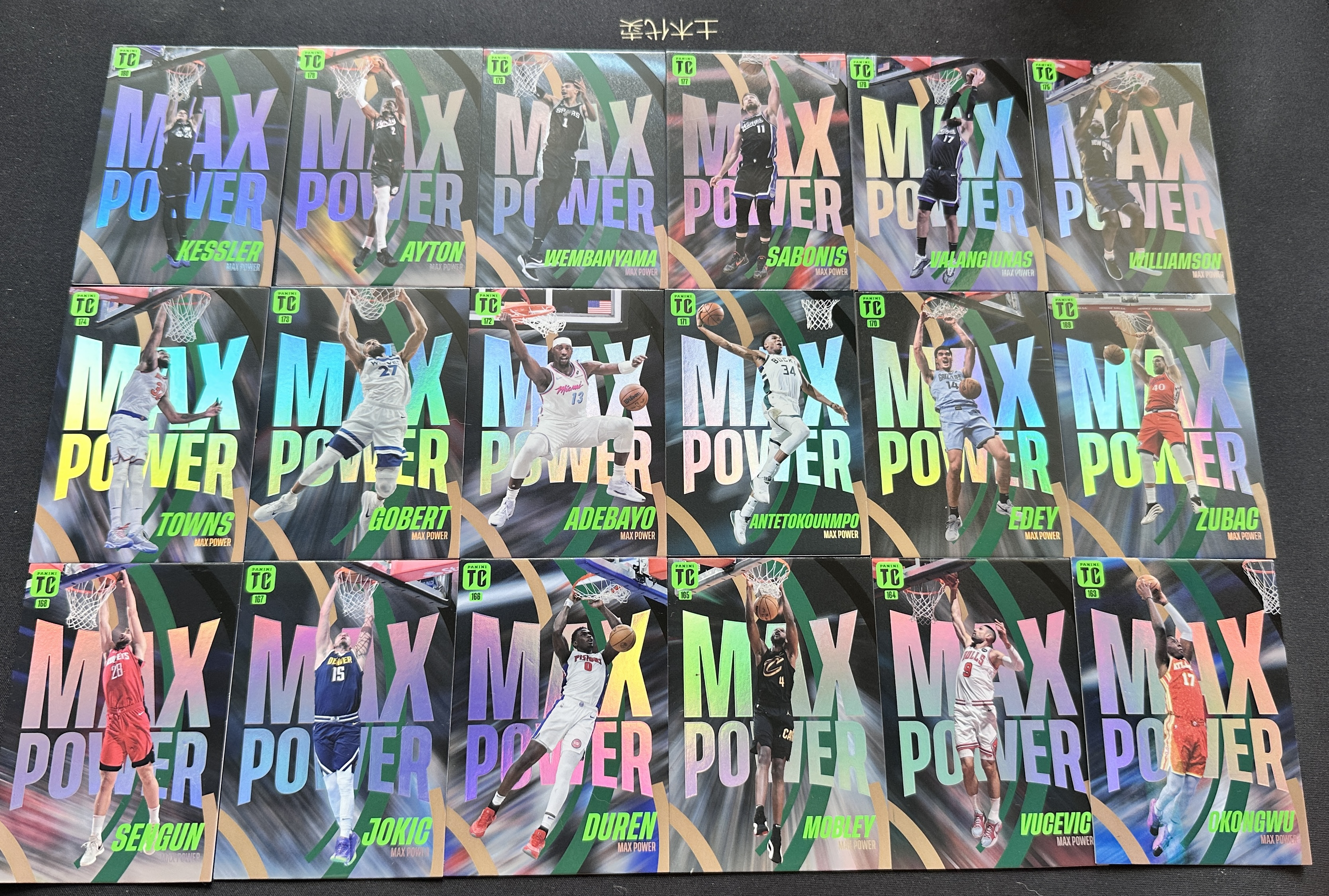 2024-25 Top Class tc 一套 全套18张 MAX Power 全力 特卡 字母哥 约基奇 莫布利 杜伦 文班亚马 扣篮选图 顶级内线 Wembanyama