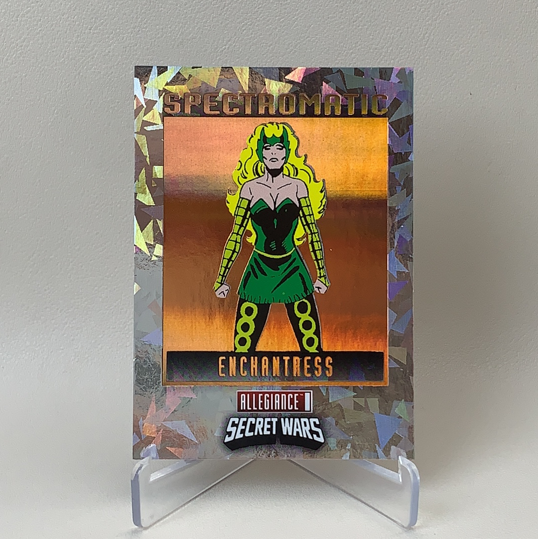 【弈卡代拍】2023 Upper Deck Allegiance Secret wars 漫威 秘密战争 橙碎冰折 折射 Enchantress 魅惑魔女 96/99编 品相如图 凑套必备 Mito