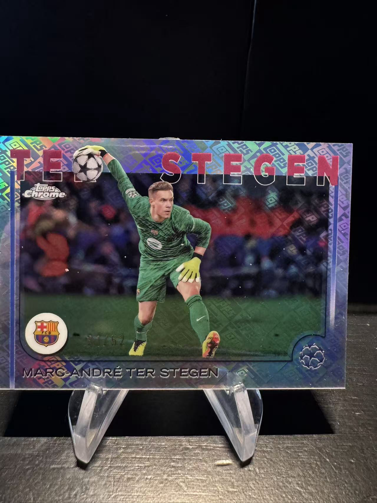 龖2024-25 Topps Chrome Marc-André ter Stegen 特尔施特根 巴萨 欧冠 01/52编 首编 Topps折 折射 卡品如图 MJ002D