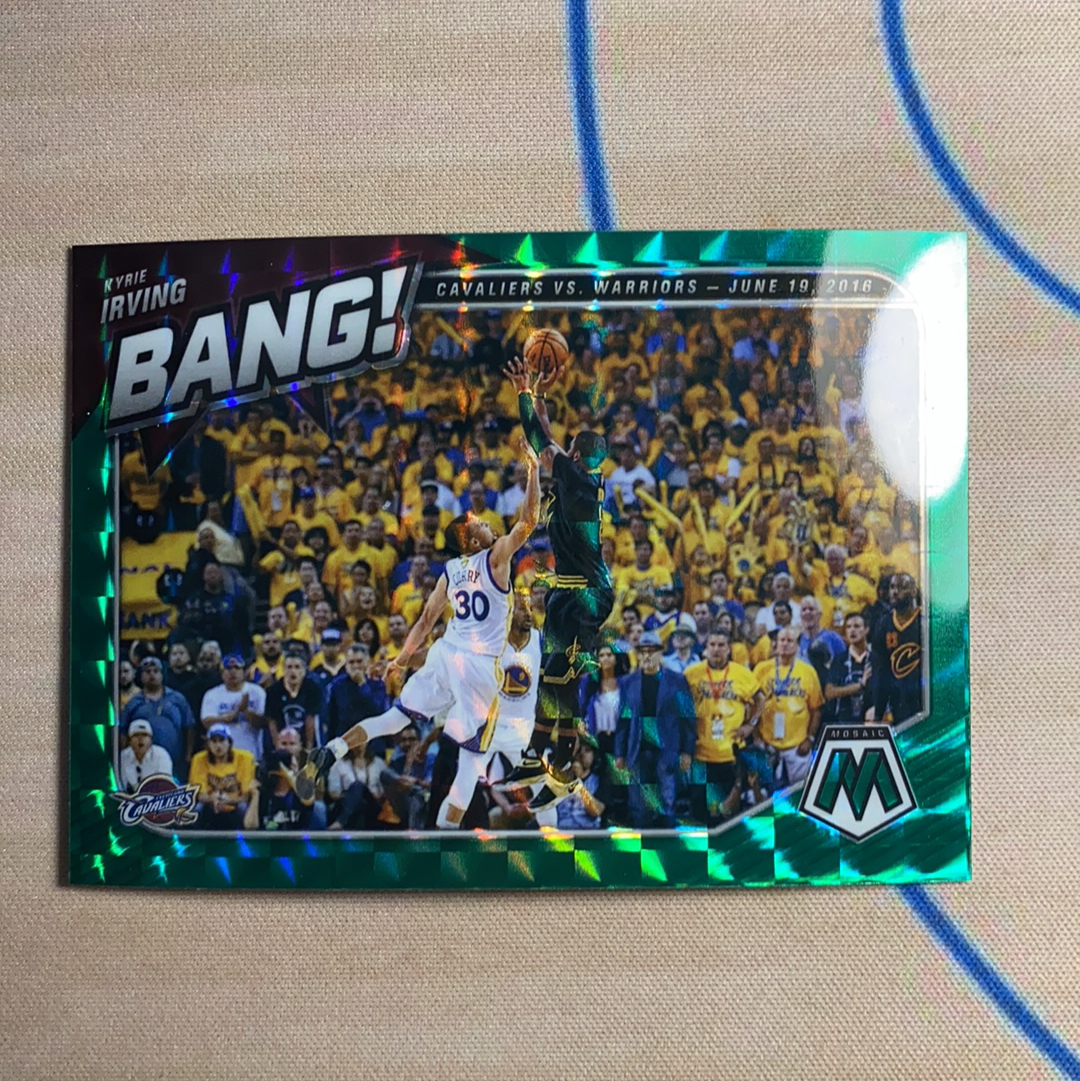 2020-21 Panini Mosaic Kyrie Irving 凯里 欧文 马赛克 bang 绝杀 绿马赛克折 绝杀勇士 经典瞬间 时刻 库里 卡品如图 凑套必备