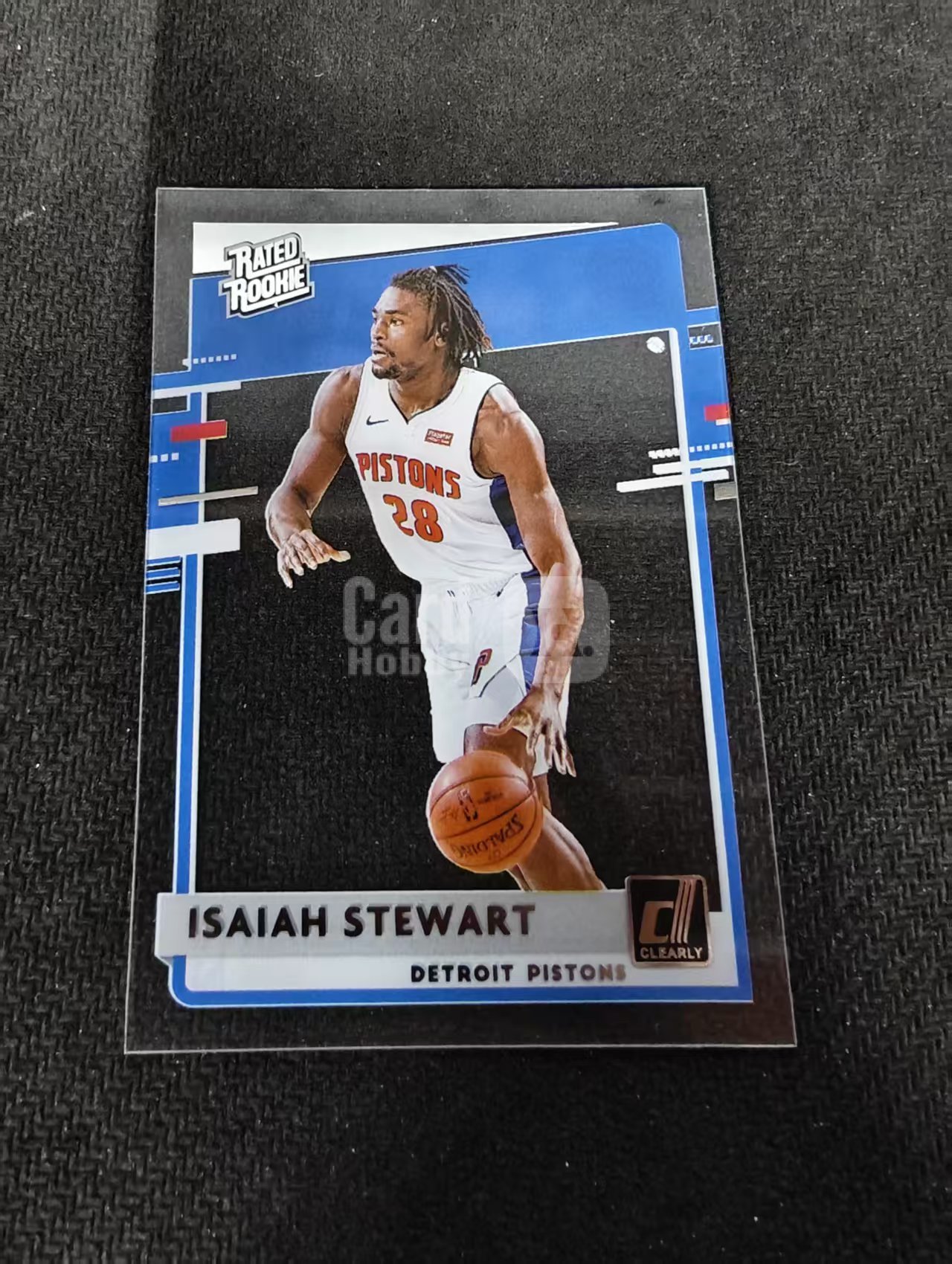 2020-21 Panini Clearly Donruss Isaiah Stewart 以赛亚 斯图尔特 RC 新秀 活塞 杜蕾斯 胶片 划痕 边角瑕疵 #62