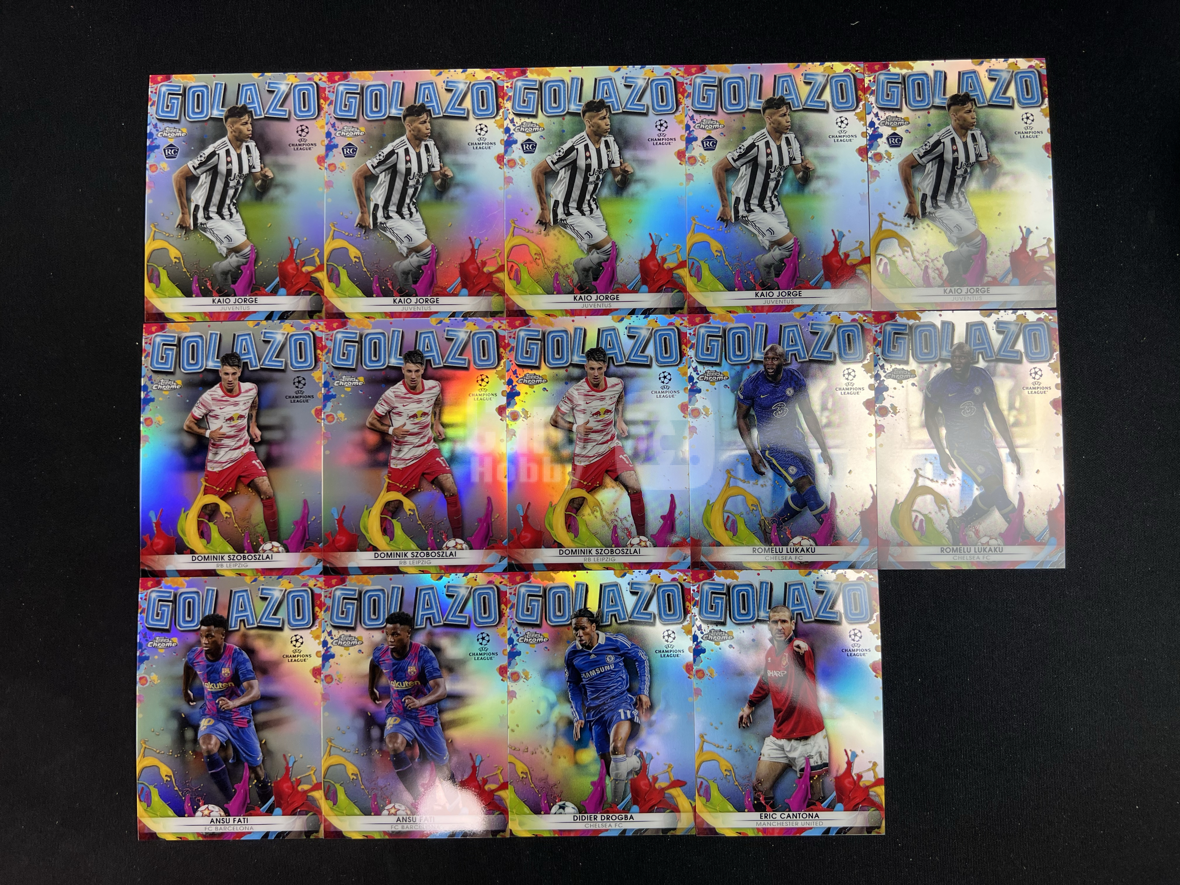 2022 Topps Chrome Eric Cantona 欧冠 曼联 坎通纳 切尔西 德罗巴 莱比锡红牛 索博斯洛伊 巴萨 巴尔德 进球特卡 实卡精美 收藏凑套必备 Lot14
