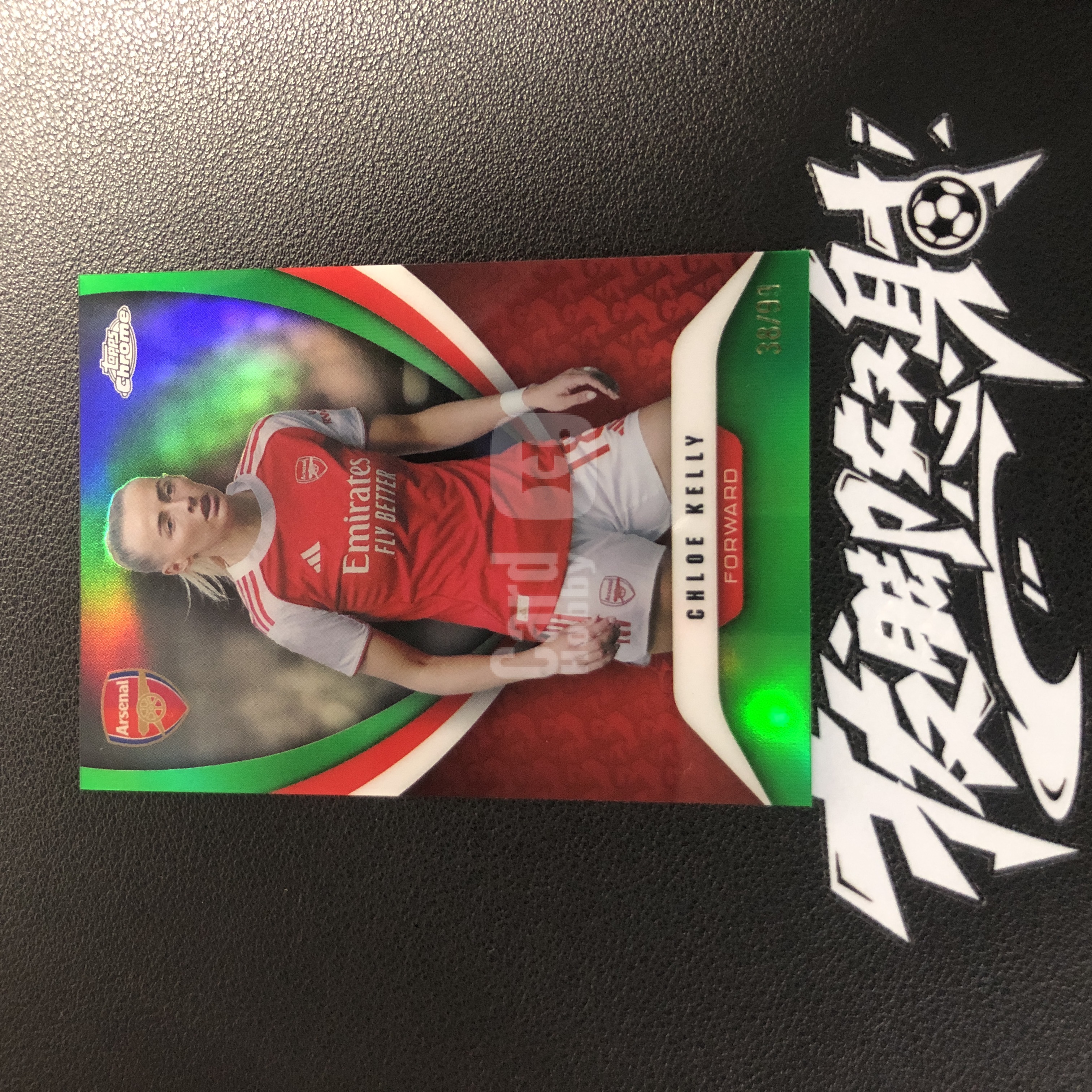 【拔脚代卖】2026 Topps Chrome 阿森纳队盒  Chloe Kelly 凯莉 阿森纳 女足 曼城 女足 38/99编 绿折 枪手 曼彻斯特城 收藏必备 瑕疵如图｜拔脚毛毛AT3