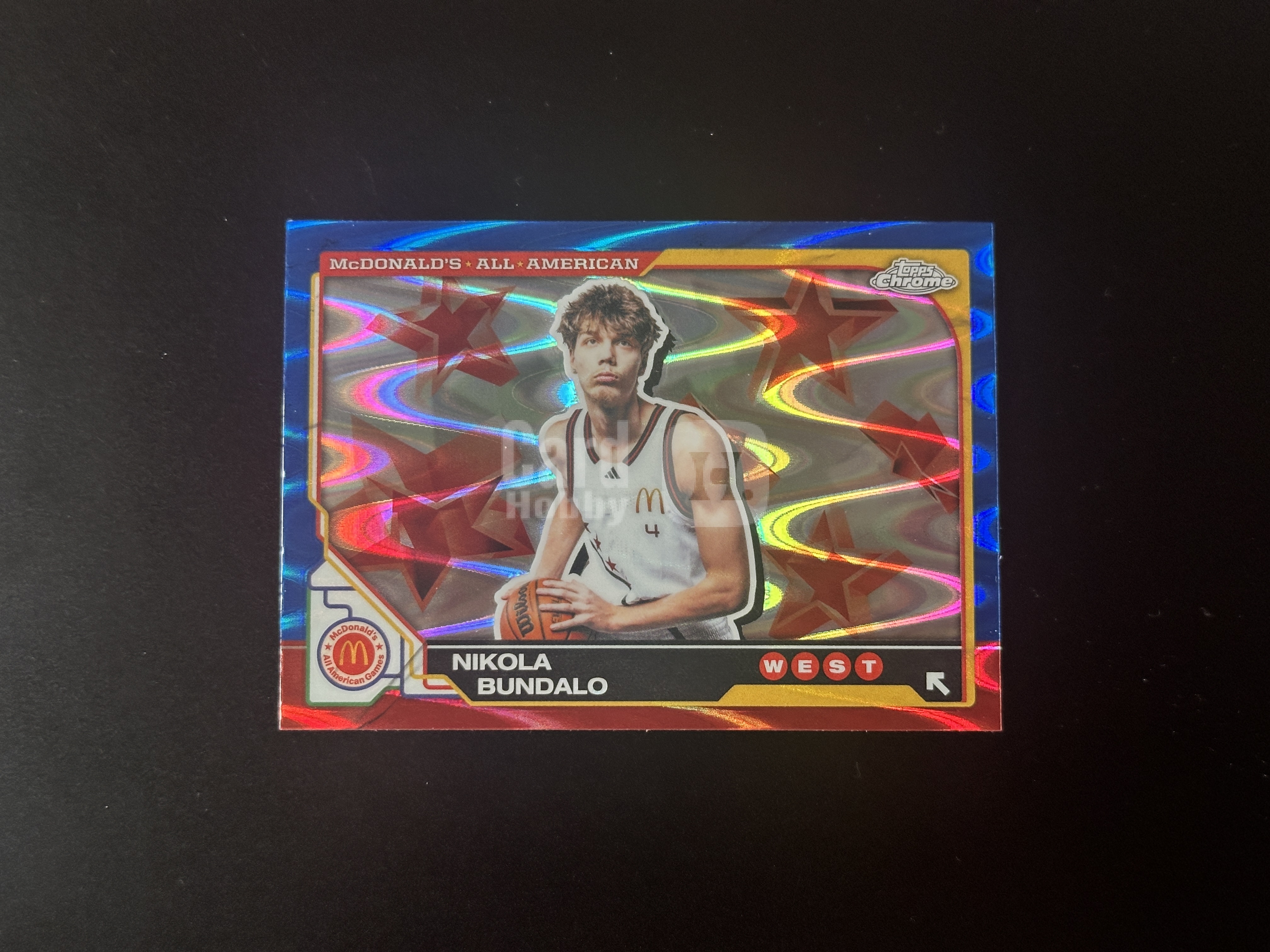 2025 Topps McDonald's Nikola Bundalo TC 麦当劳全明星 尼古拉 邦达洛 编号52 熔岩折 蓝折 密西西比大学明星 热门新秀 收藏必备 卡品如图