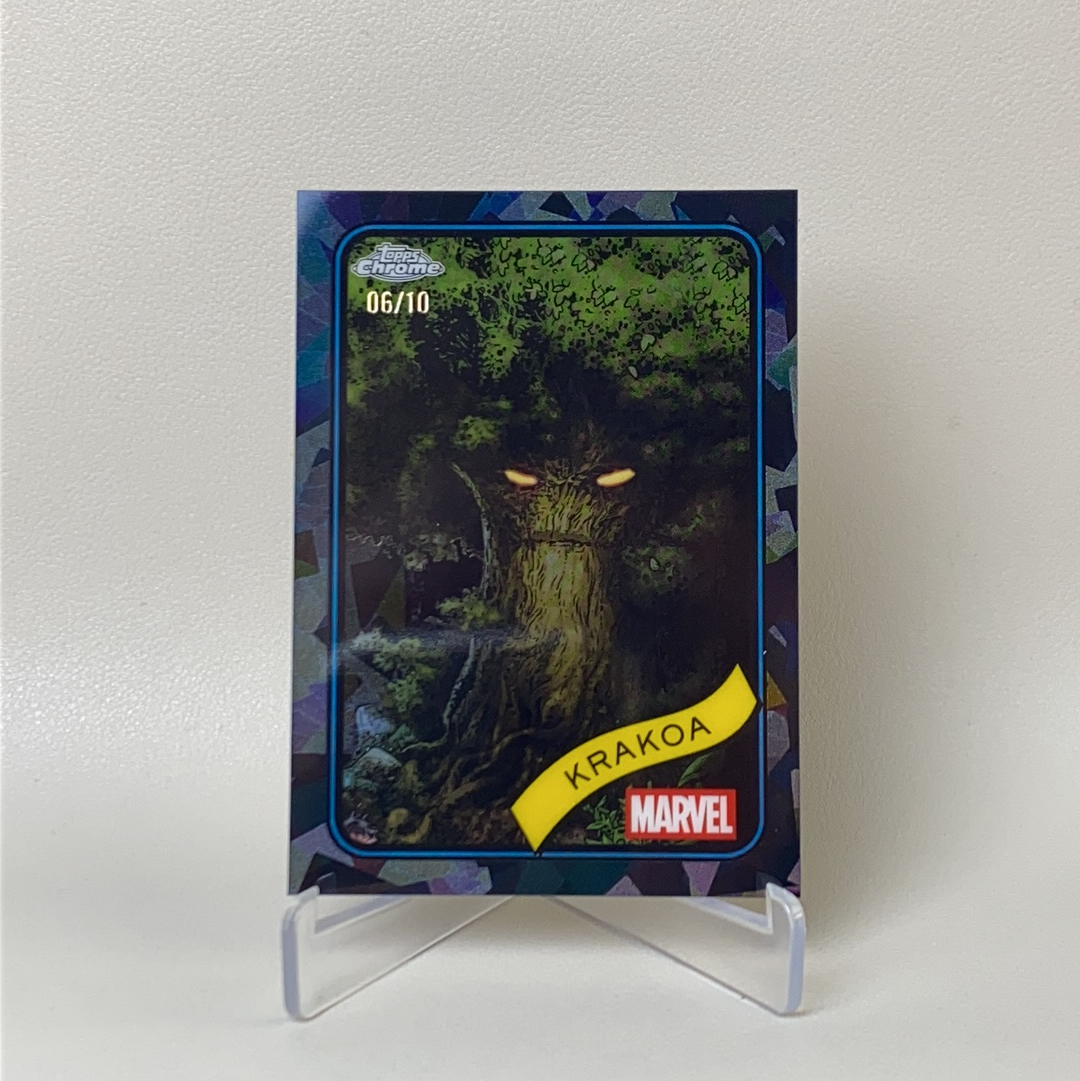 【弈卡代拍】2025 Topps Chrome Marvel Sapphire 蓝宝石系列 漫威 TC 黑宝石 黑碎冰折 Krakoa 克拉科 变种人06/10编 超低编 品相如图 凑套必备 Lzc