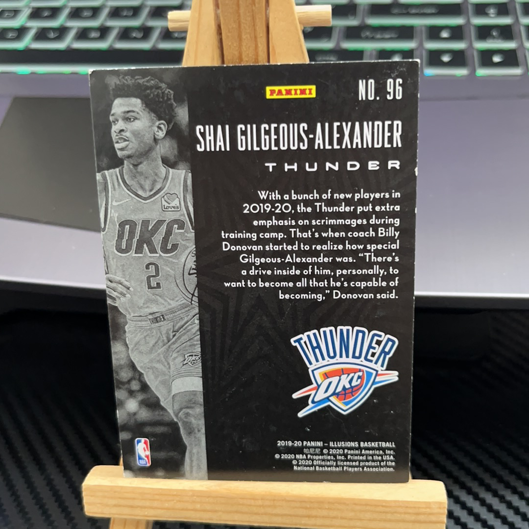 2019-20 Panini Illusions Shai Gilgeous-Alexander 亚历山大 sga 雷霆 银折 折射 幻想系列 卡品如图 凑图必备 值得收藏!免费代卖!