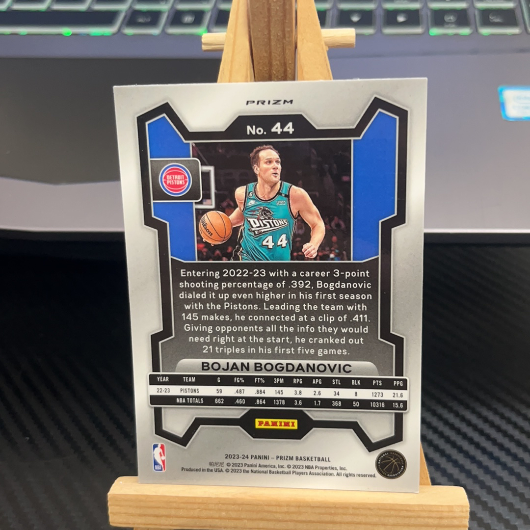 2023-24 Panini Prizm Bojan Bogdanovic 博格达诺维奇 活塞 银折 折射 prizm系列 pz 卡品如图 凑图必备 值得收藏!免费代卖!