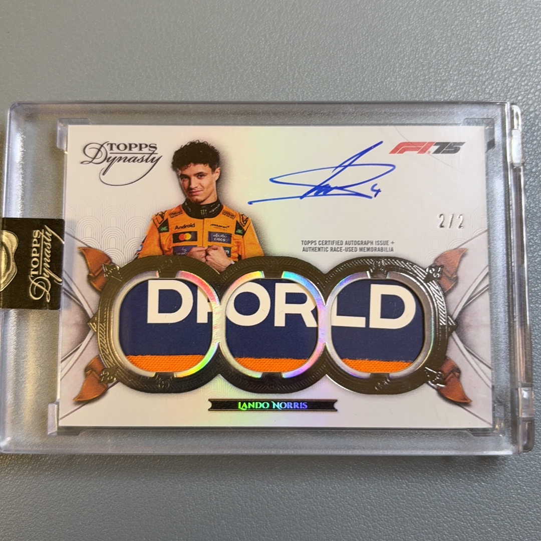 2025 Topps Dynasty F1王朝 Lando Norris 迈凯轮 兰多诺里斯 诺里斯 签字 签名 卡签 2/2编 法同背 尾编 ...