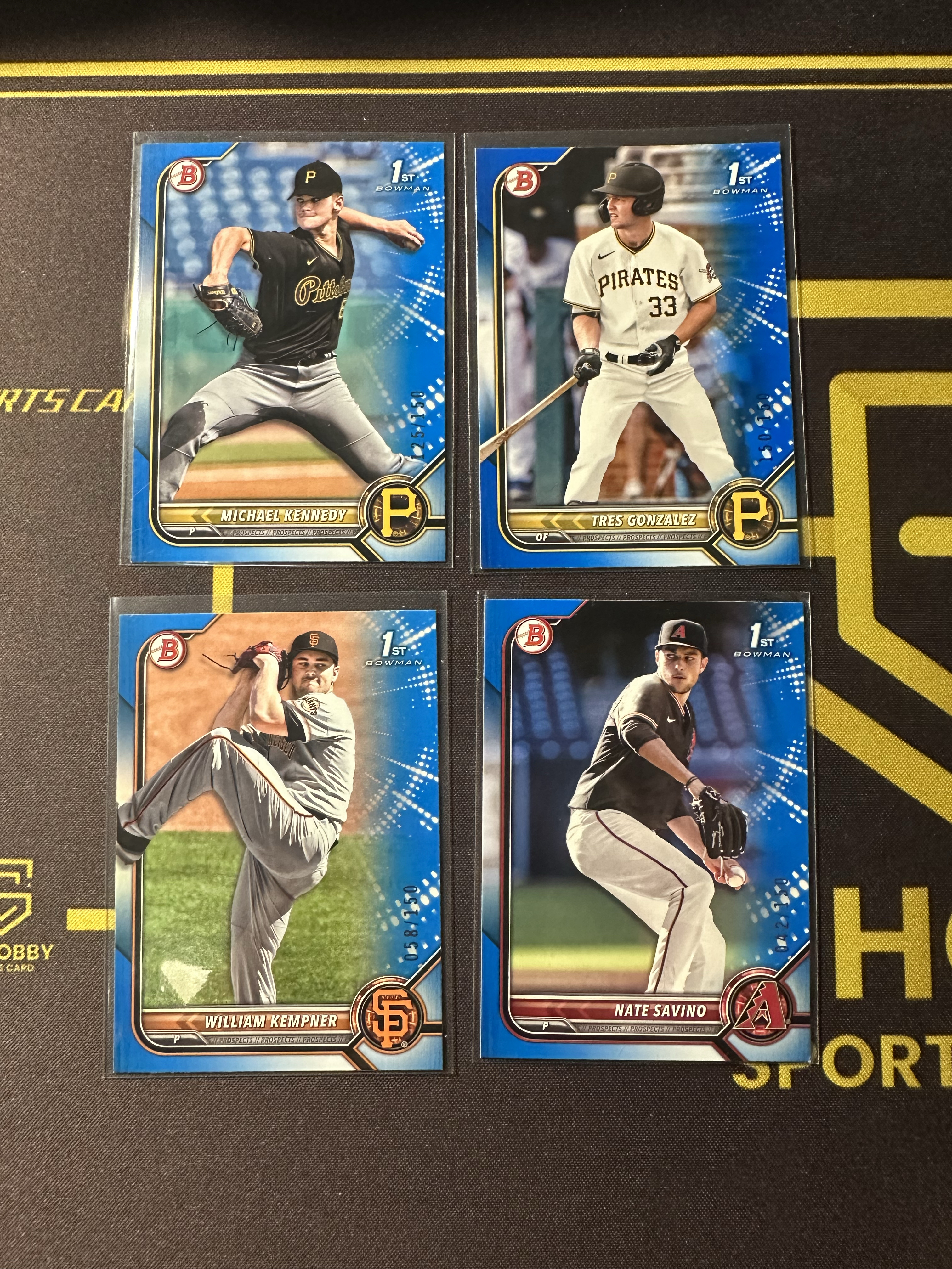 【主演出卡】topps bowman 系列 1st 纸卡 lot 带编 蓝版 150编 Kennedy,Tres Gonzalez,kempner,Savino