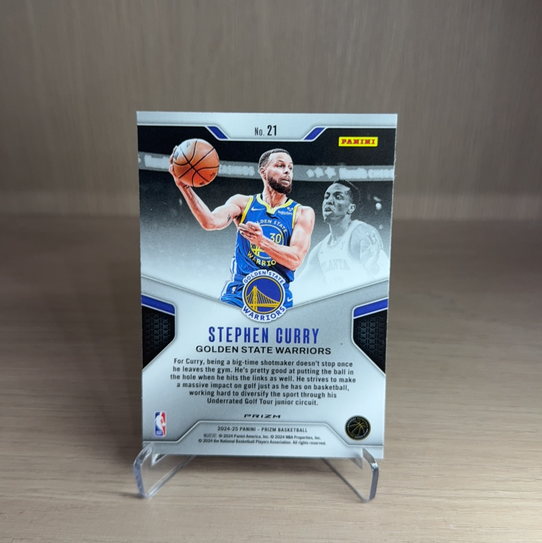2024-25 Panini Prizm Stephen Curry 【拍卖】 PZ DOMINANCE 统治特卡 勇士 斯蒂芬 库里 银折 卡品如图 值得收藏!!