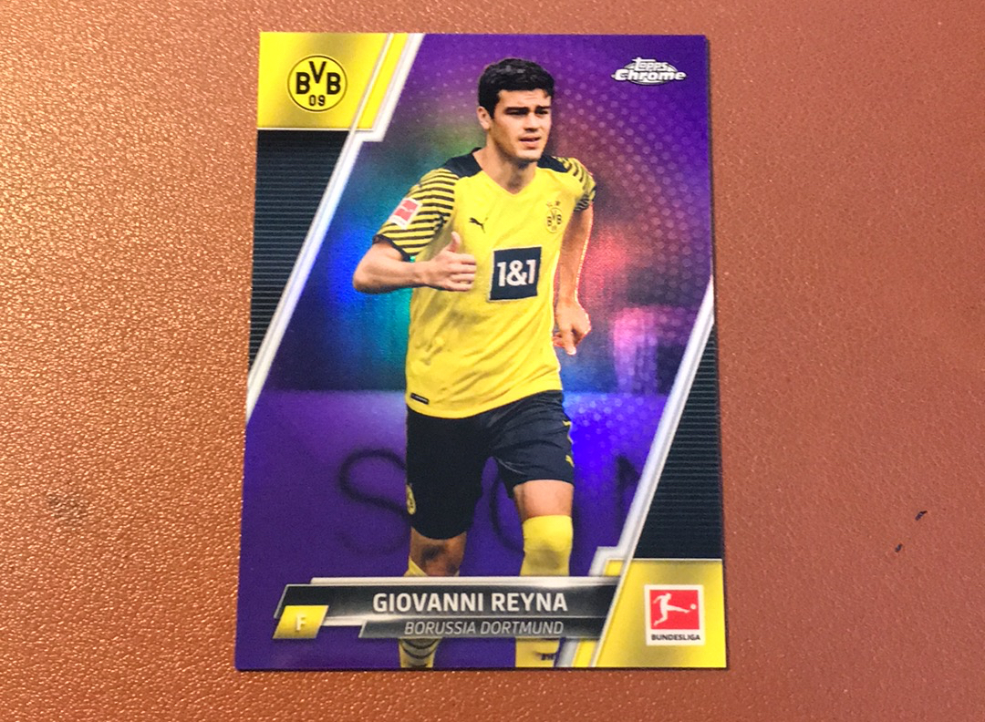 2022 Topps Chrome Giovanni Reyna 雷纳 299编 多特 卡品如图 一天一快递不累计M497