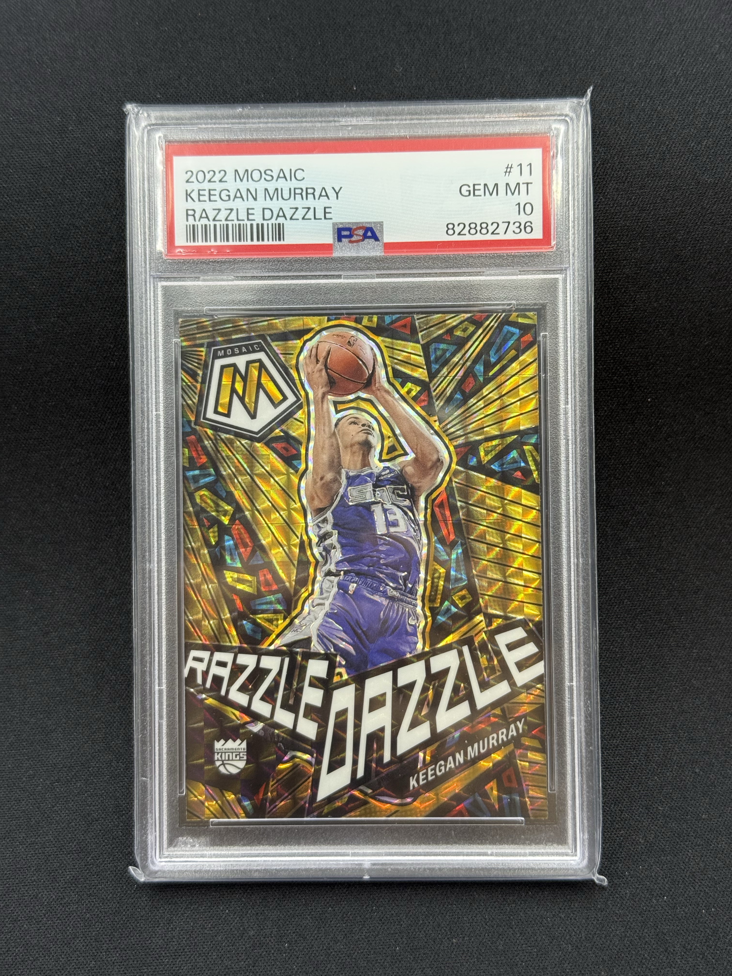2022-23 Panini Mosaic Keegan Murray 【小贝代拍】NBA 马赛克 国王 基根穆雷 Razzle Dazzle 炫目特卡 大比例SP Psa10拍前看描述 Takara
