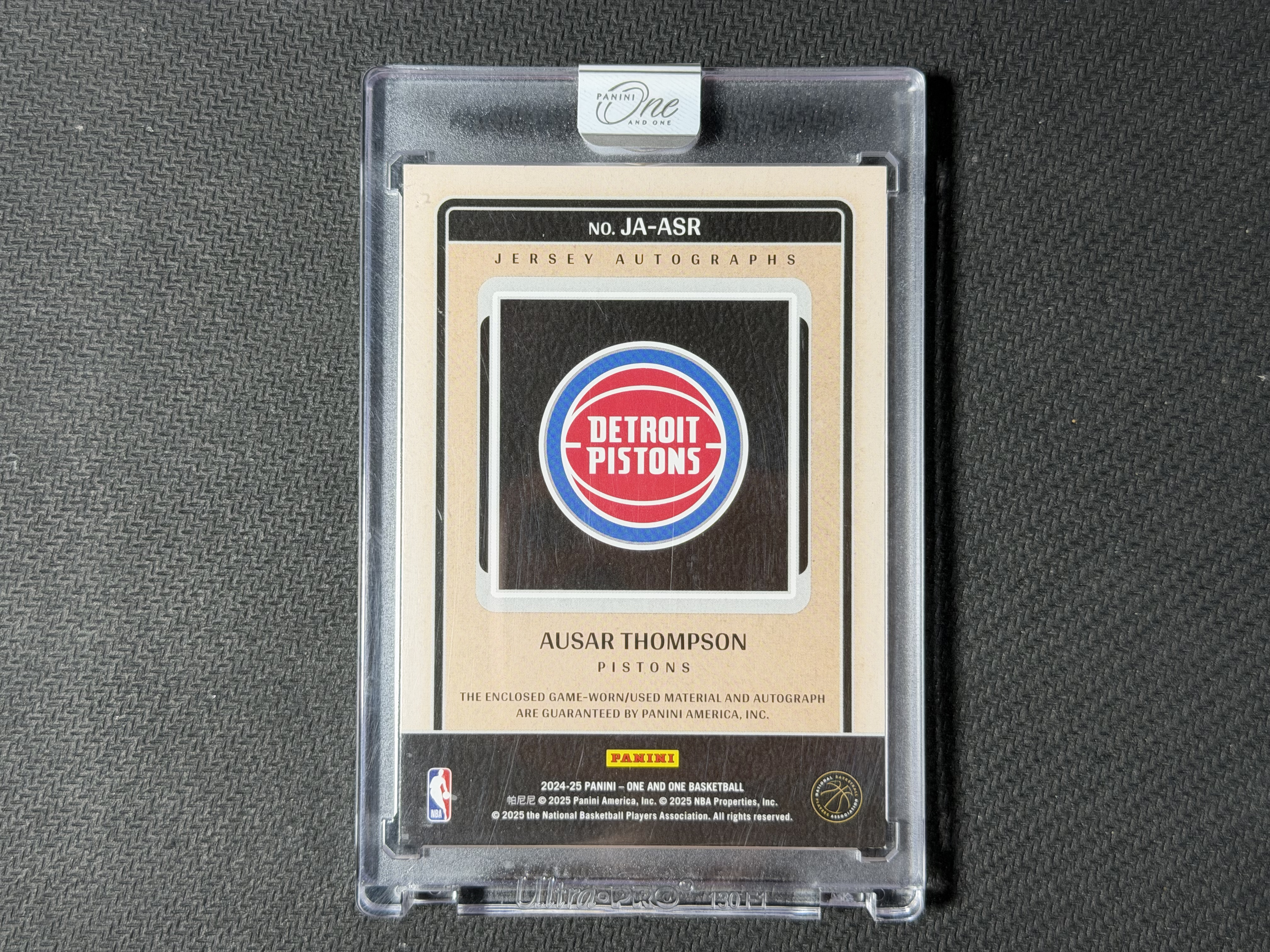 2024-25 Panini One and One Ausar Thompson 🤞不顶价 不做价🤞活塞 奥萨尔 汤普森 16/20编 低编 红平行 签字卡签 JA 亲穿球衣暴力切割PA 原封砖