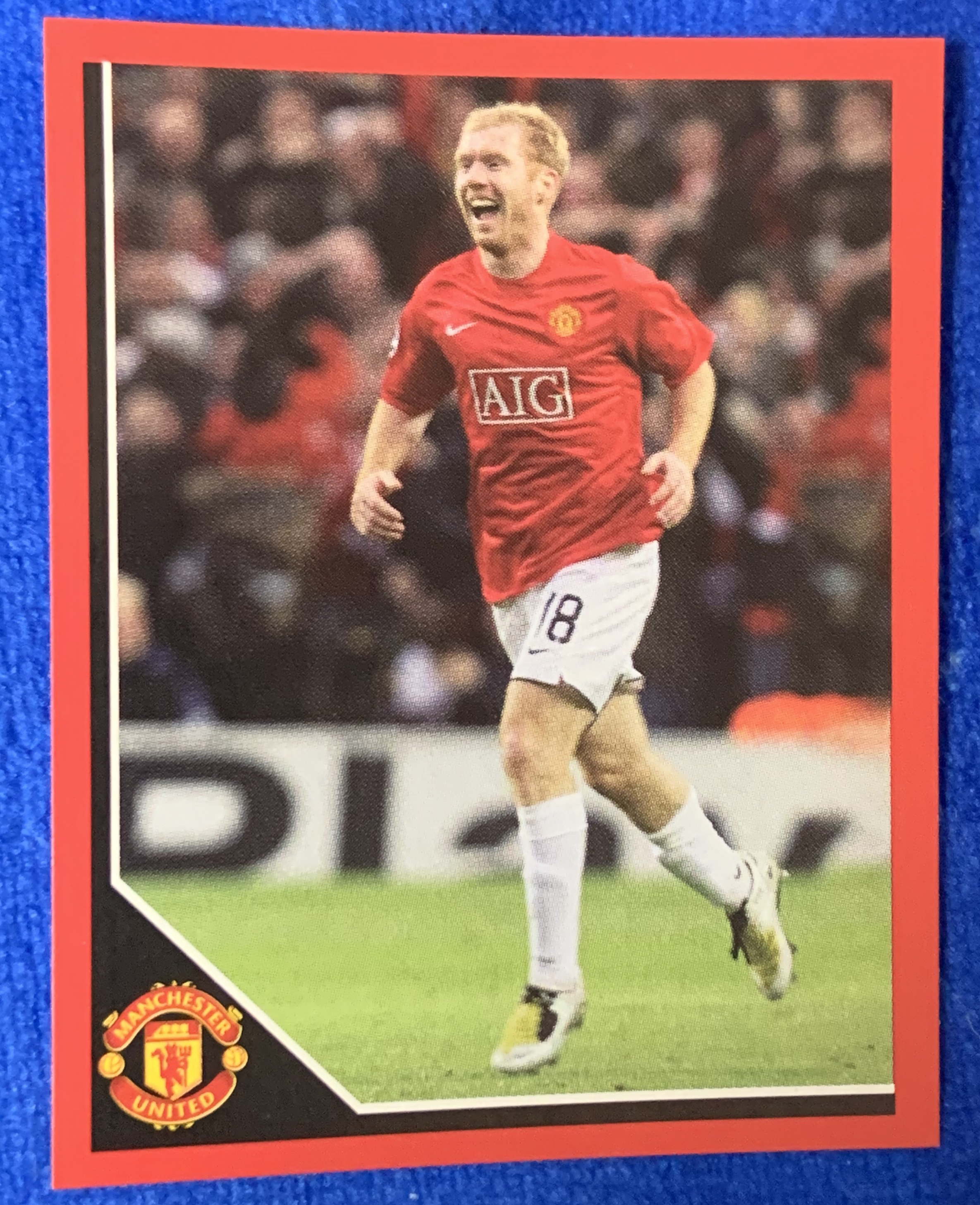 2008 Panini Manchester United Paul Scholes 帕尼尼曼联贴纸 斯科尔斯 92班 三冠王 英格兰国脚England 经典老货 近乎绝版 不保卡品 ebay有价