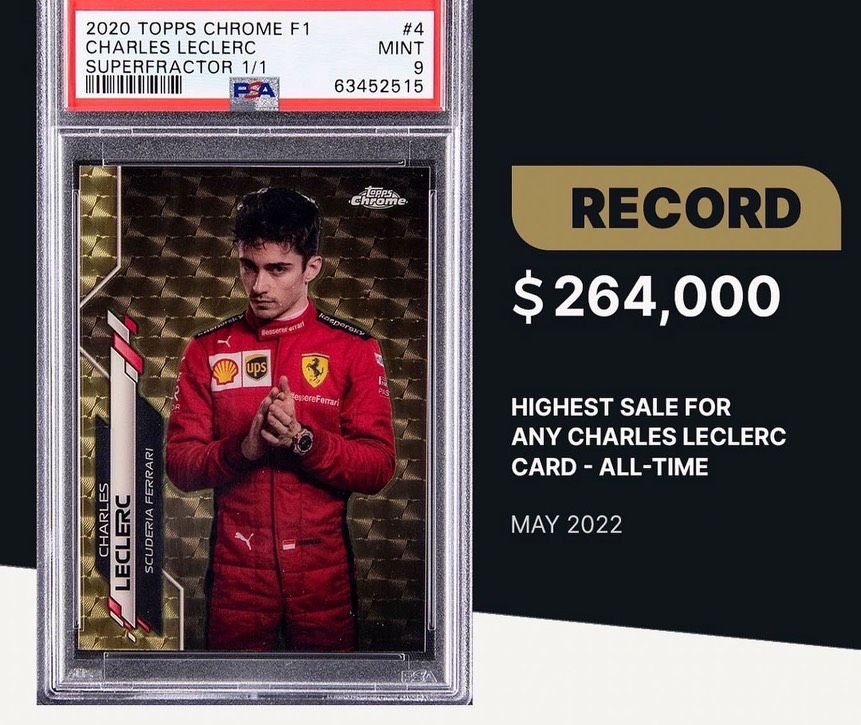 F1收藏家】2020-21元年F1 Topps Chrome勒克莱尔Charles Leclerc爆金1/1