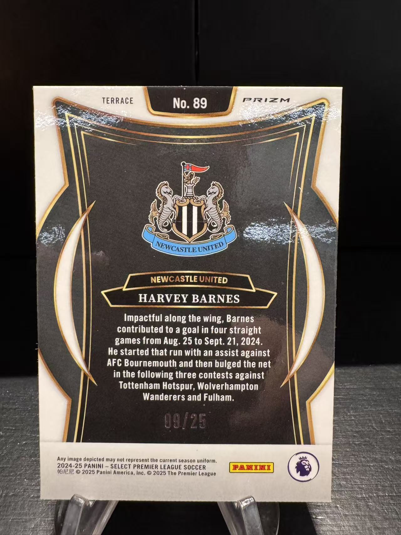 龖 2024-25 Panini Select Harvey Barnes 英超Select 莱斯特城 巴恩斯 扎染折 09/25编 收藏必备 卡品如图 MJ002H
