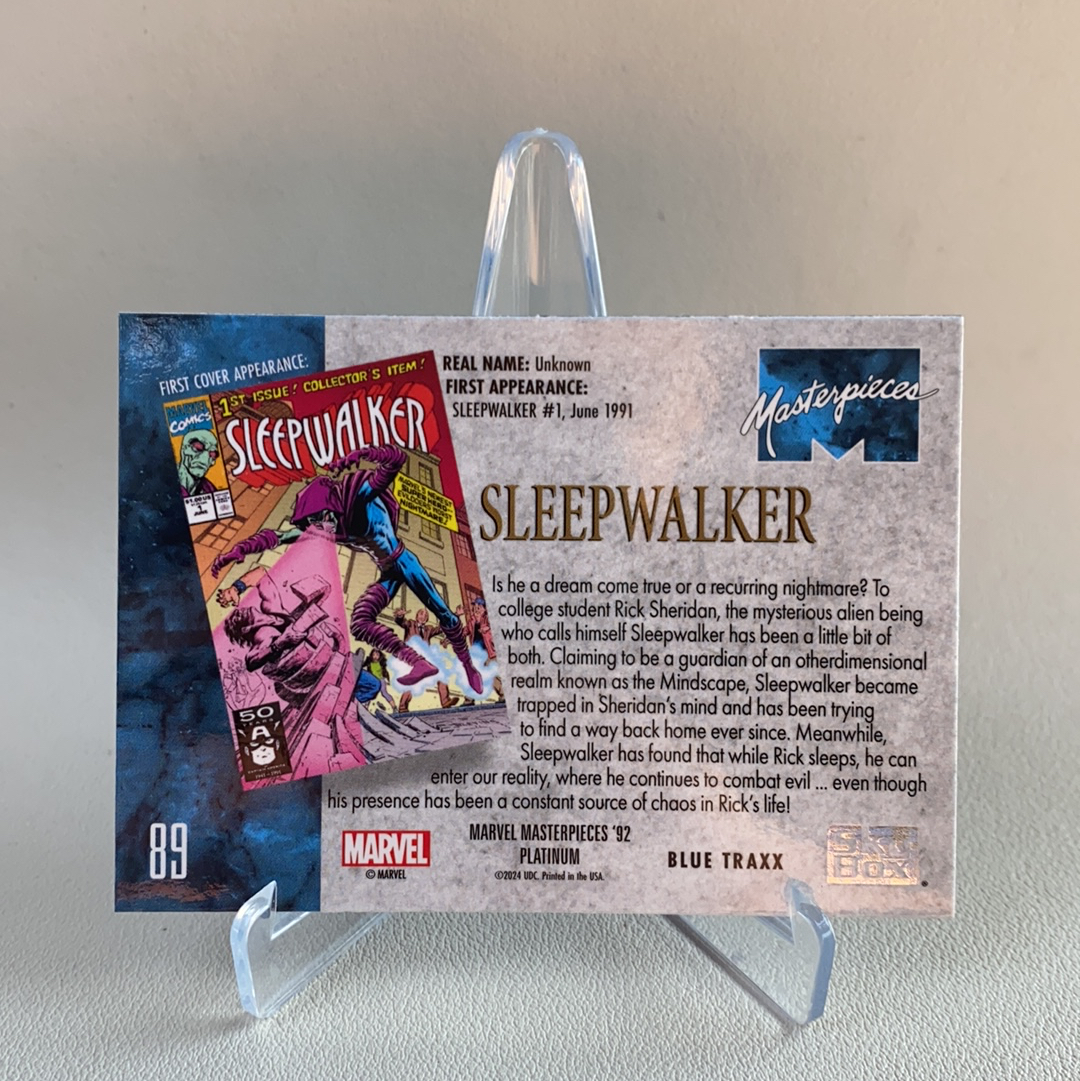 【弈卡代拍】2024 Upper Deck Marvel Masterpieces'92 Platinum 92白金复刻大师 蓝mojo折 梦游者 SLEEPWALKER 品相如图 糖醋鱼