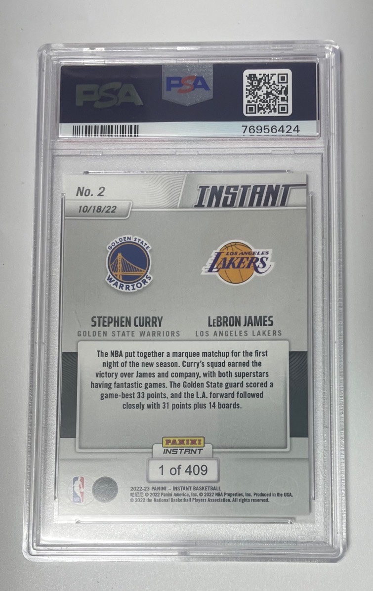 2022-23 Panini Instant LeBron James Stephen Curry 时刻双神勇士对