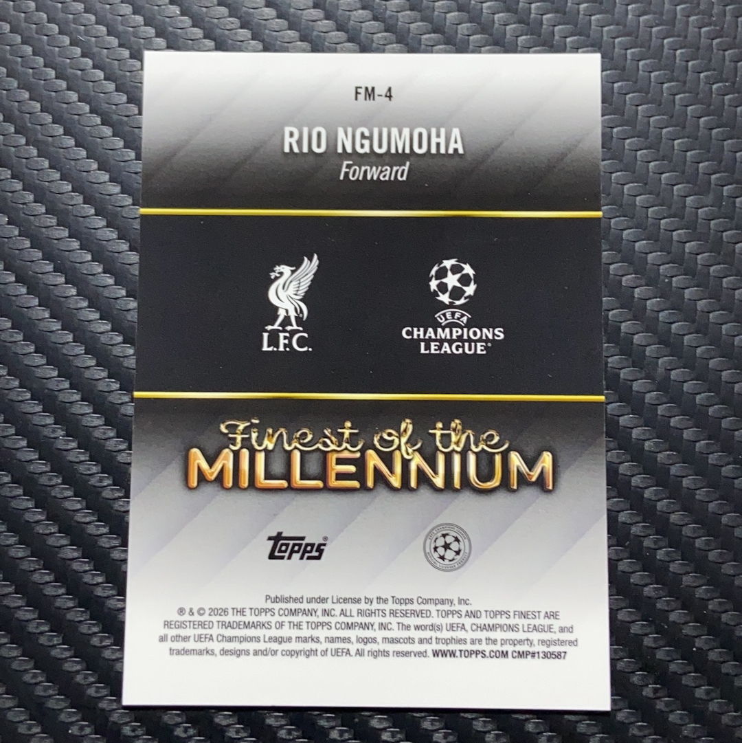 2026 Topps Finest 卡品如图(一哥) Rio Ngumoha RC 恩古莫哈 新秀 利物浦 英超 欧冠 银折 千禧年最佳球星特卡 Finest of the Millennium