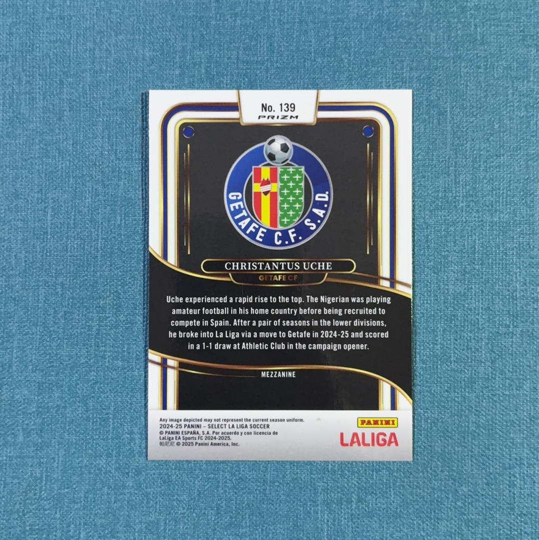 2024-25 Panini Select 西甲 Christantus Uche 乌切 新秀 RC 斑马折 大比例 SSP 赫塔菲 卡品如图 FTU