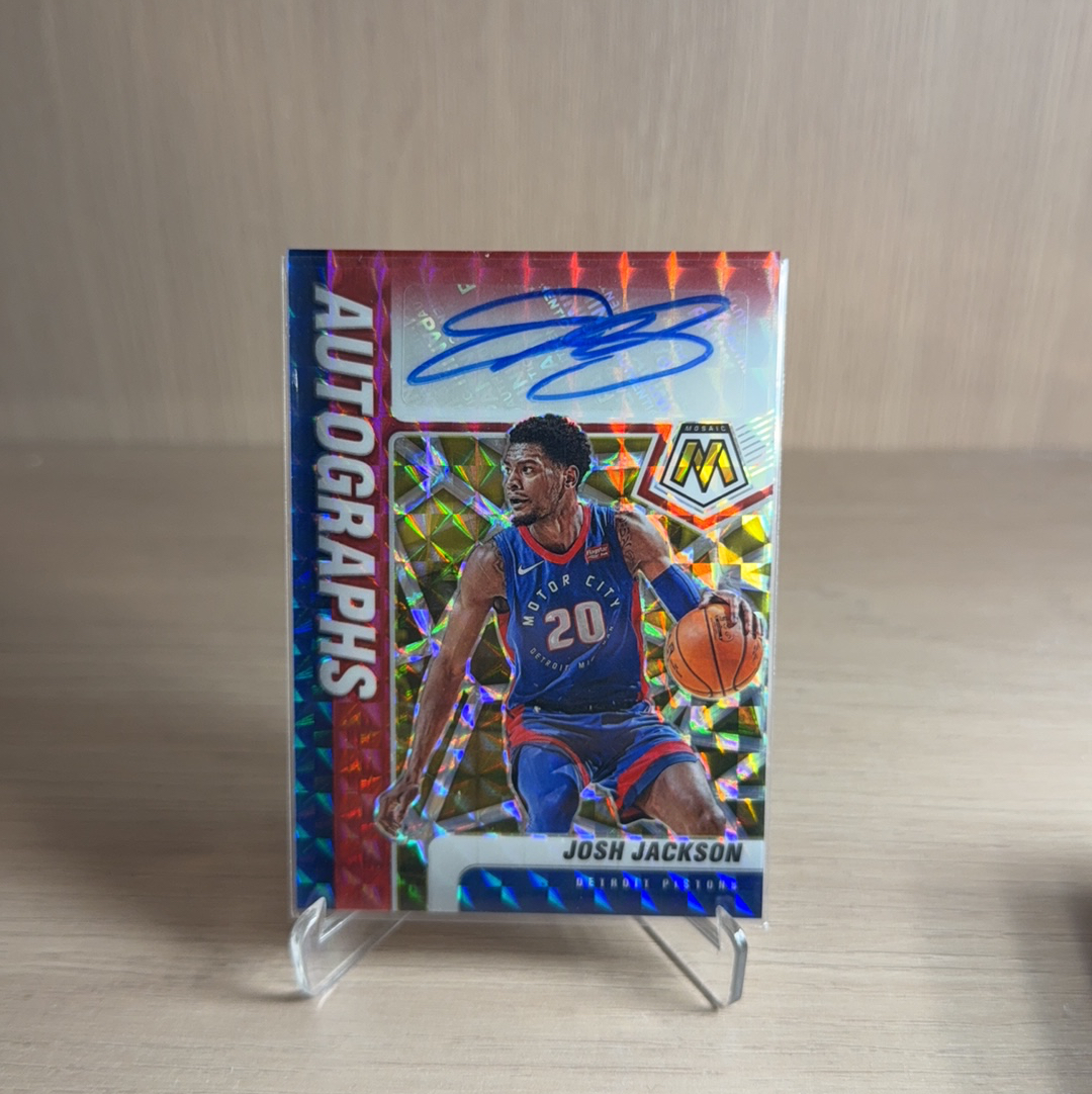2020-21 Panini Mosaic Josh Jackson 【免费代卖】马赛克 活塞 约什 杰克逊 签字 折射 卡品如图 值得收藏!!