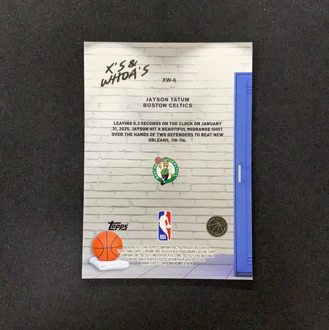 2025-26 Topps Chrome Jayson Tatum 【SC拍卖】TC 凯尔特人 塔图姆 107/150编 战术板 特卡 蓝折 瑕疵如图收藏必备(多总)