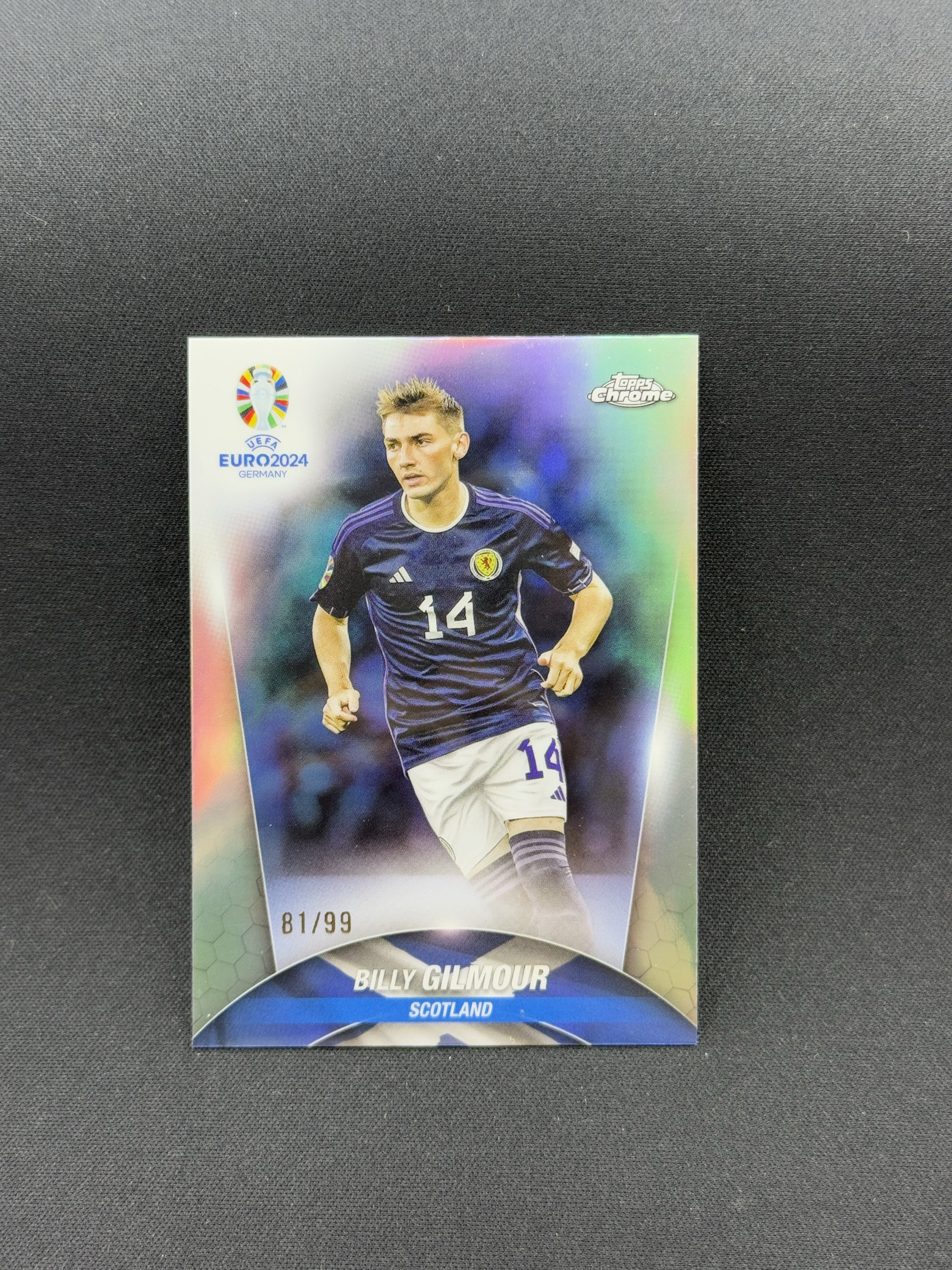 2024 Topps Chrome Billy Gilmour 【小贝代拍】元年 欧洲杯 Tc 苏格兰 吉尔莫 队色折 99编 卡品如图 拍前看描述 XNP