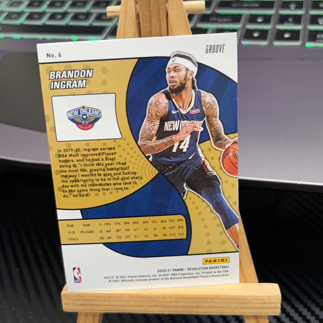 2020-21 Panini Revolution Brandon Ingram 英格拉姆 鹈鹕 银折 折射 革命系列 卡品如图 凑图必备 值得收藏!免费代卖!